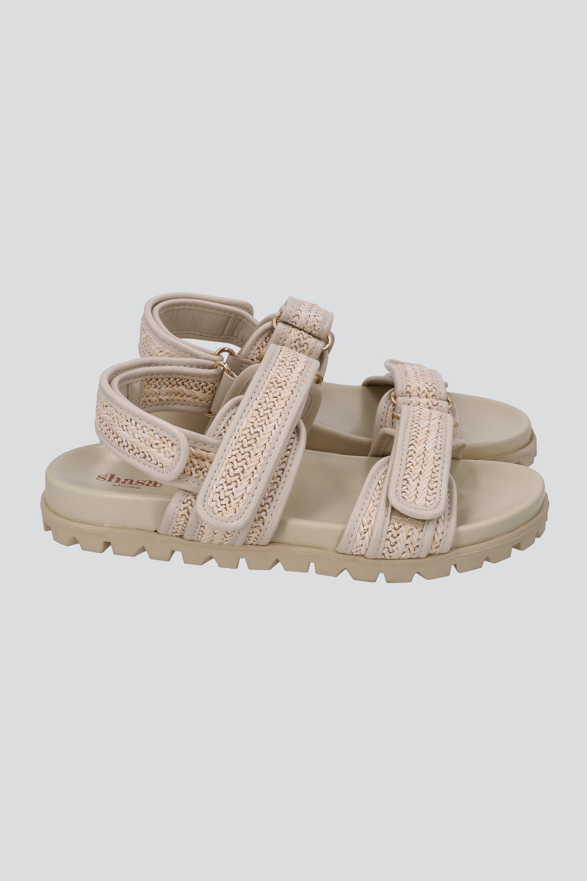 Sandalia tracksole tiras yute NUDE