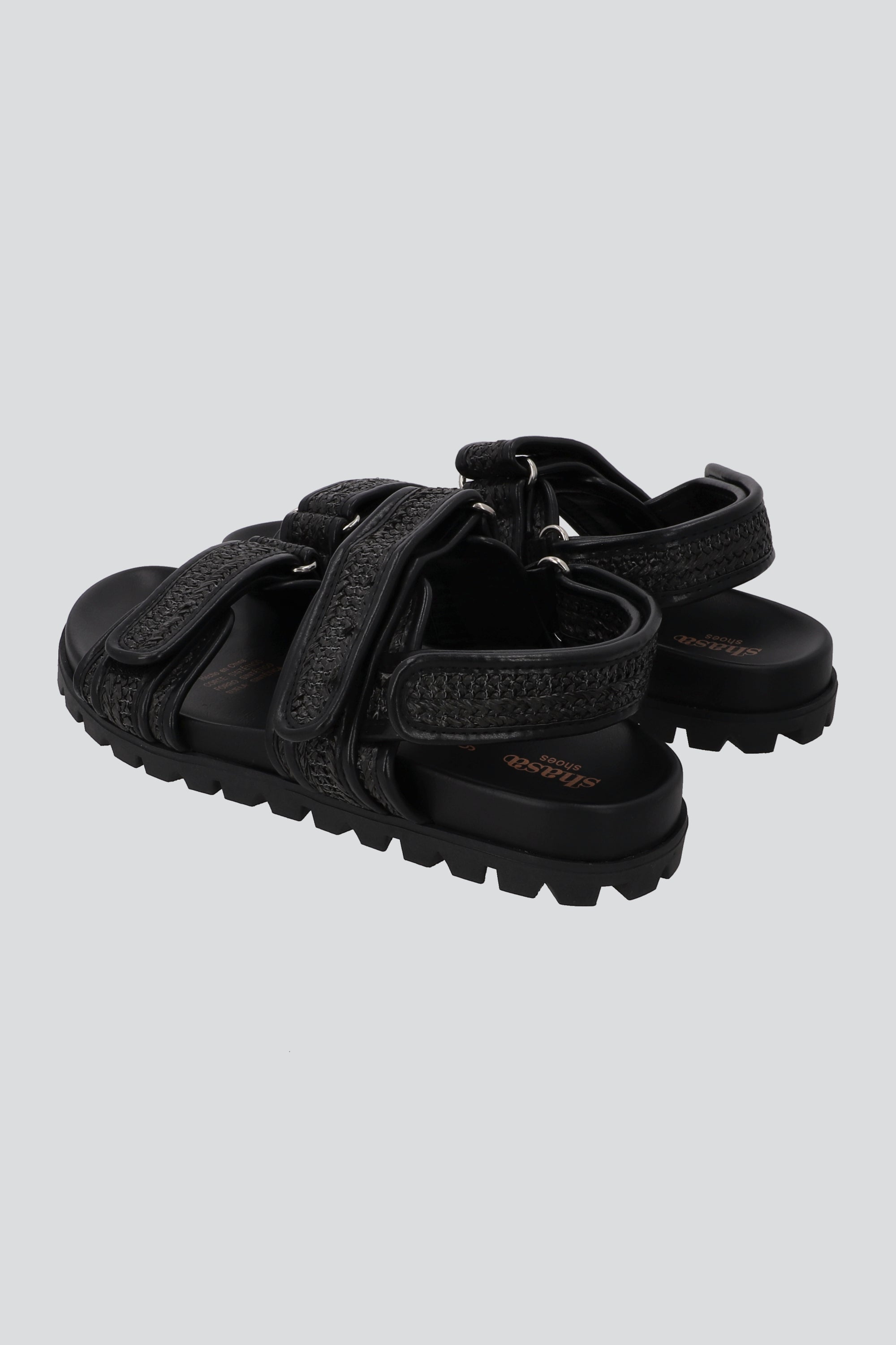 Sandalia tracksole tiras yute NEGRO