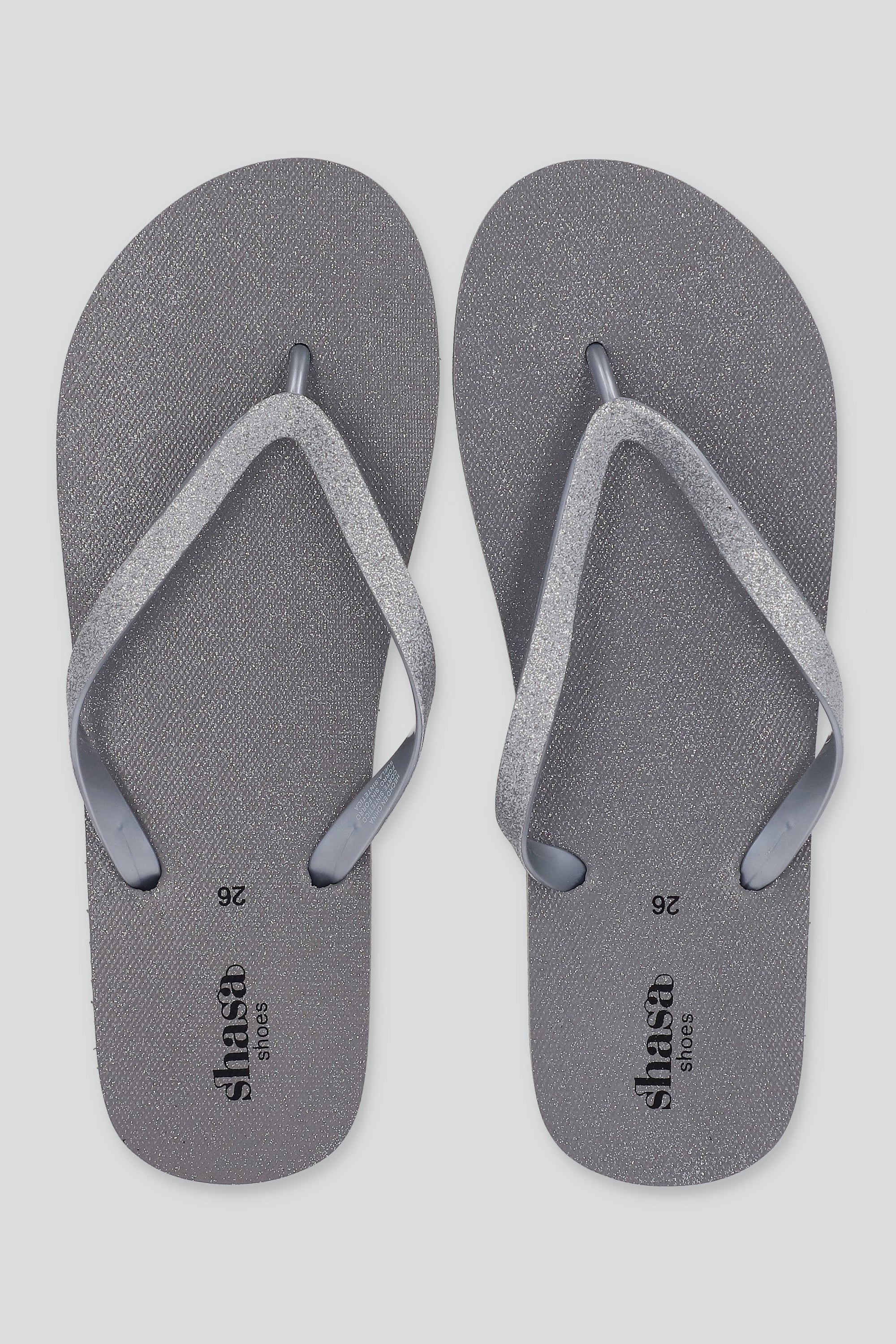 FLIP FLOP GLITTER CHINELA PLATA