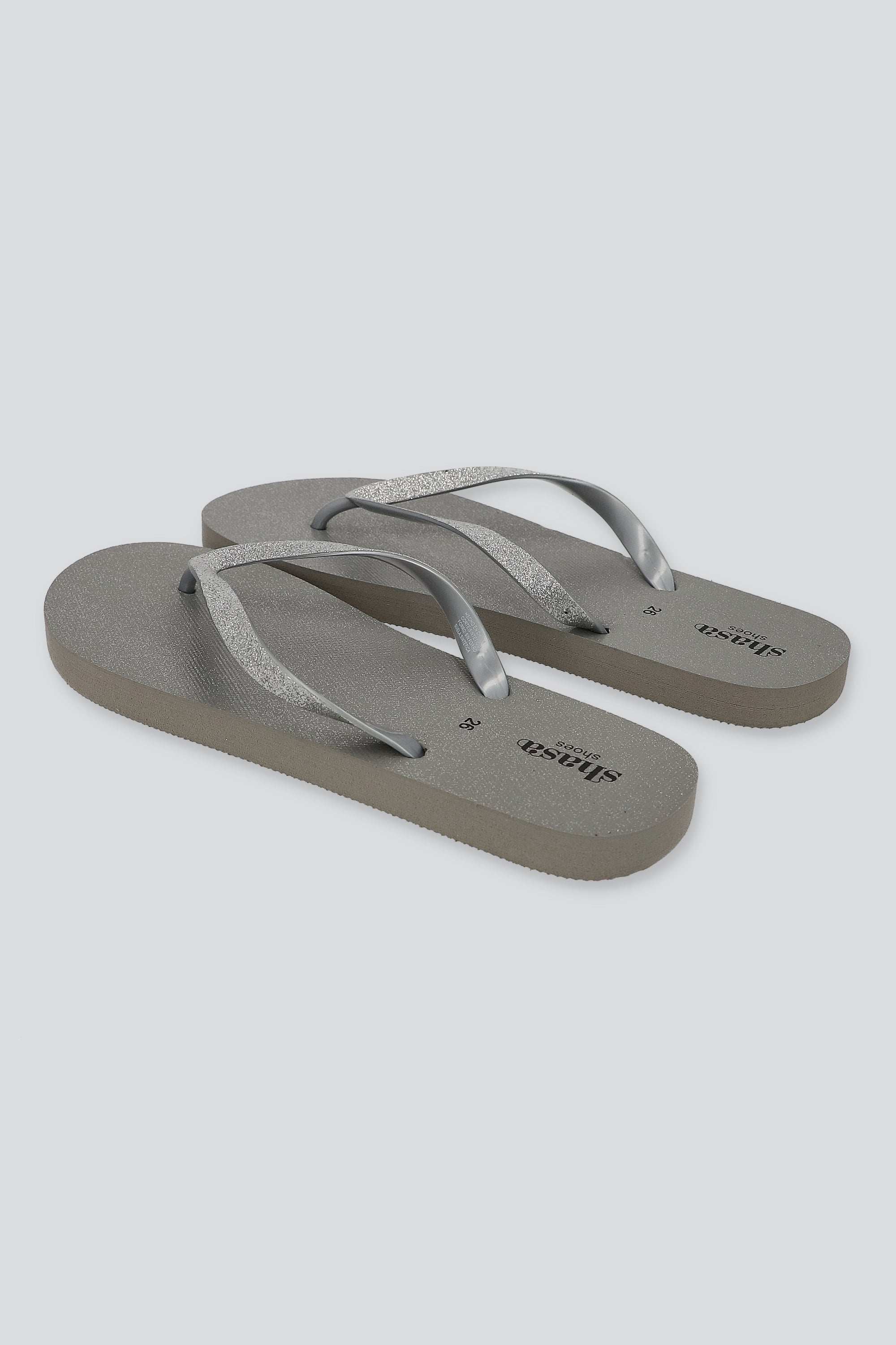 FLIP FLOP GLITTER CHINELA PLATA