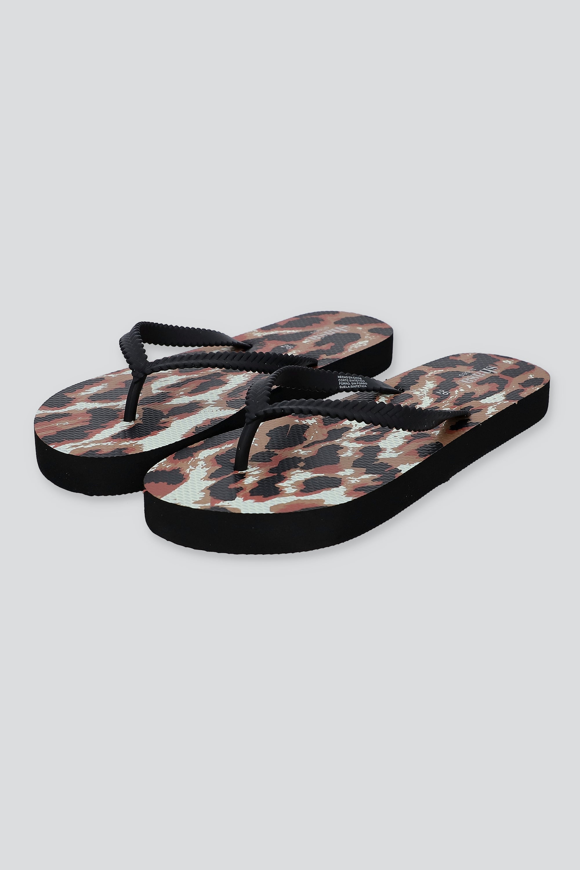 FLIP FLOP ANIMAL PRINT FOTO NEGRO COMBO