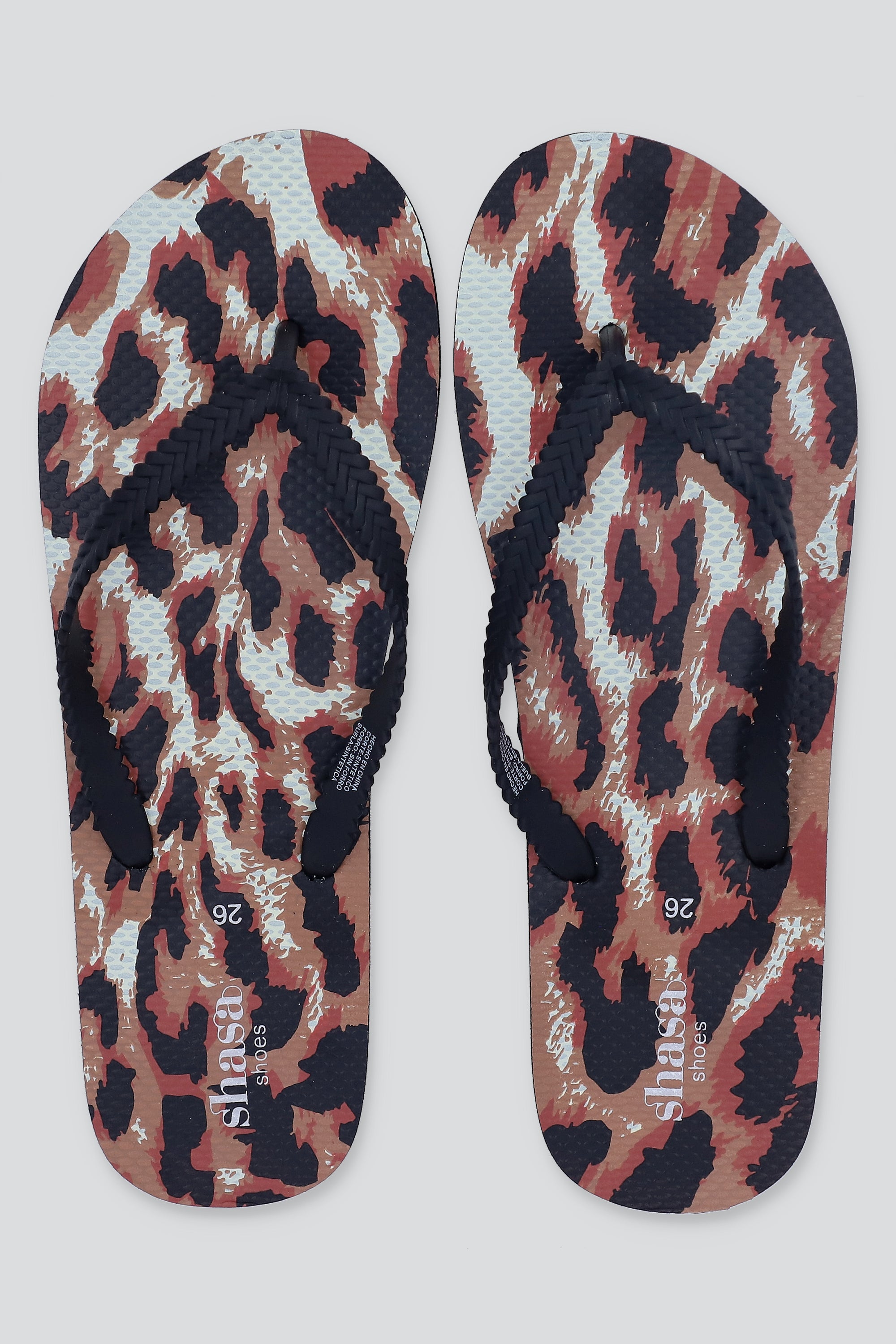 FLIP FLOP ANIMAL PRINT FOTO NEGRO COMBO