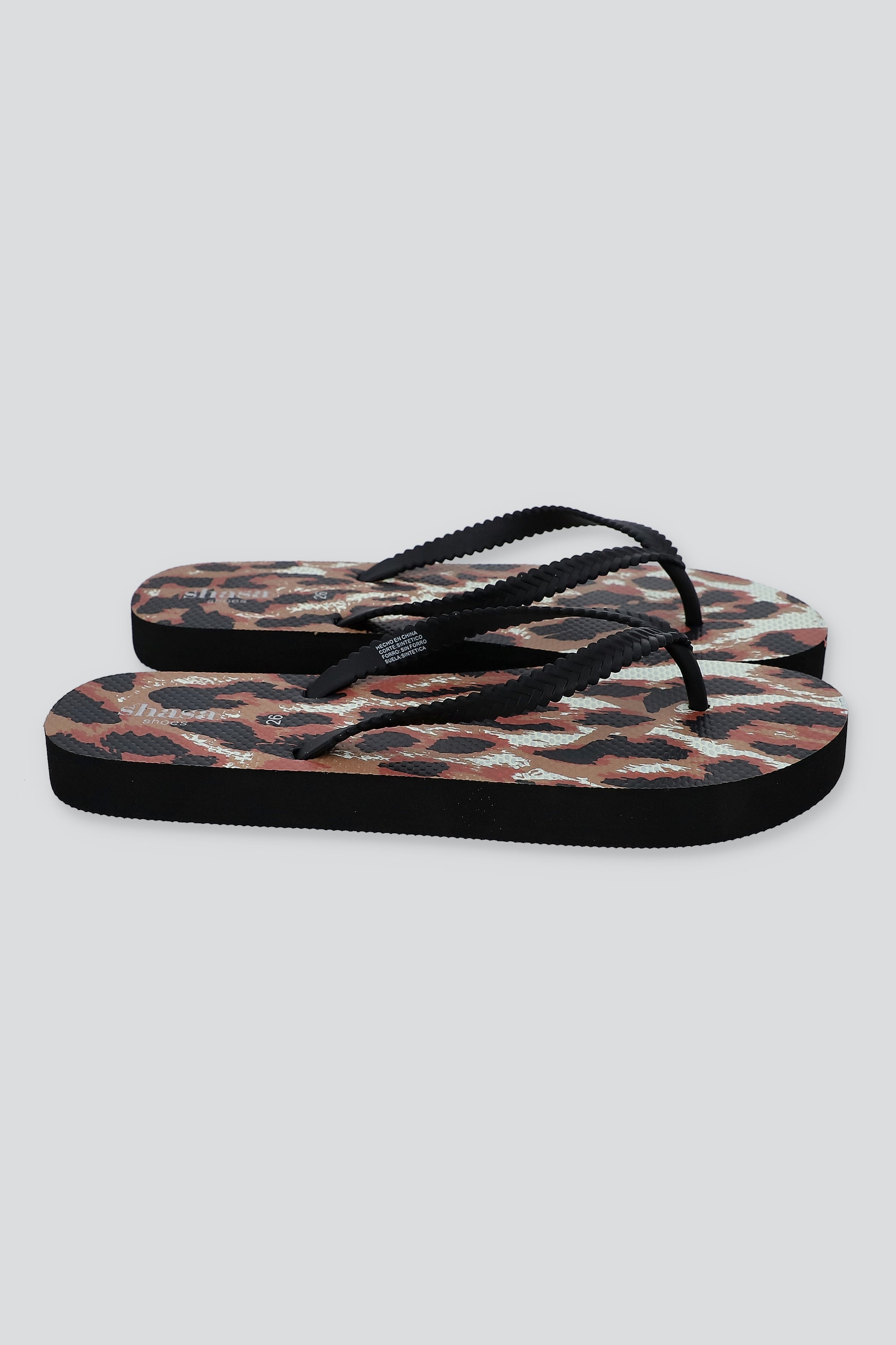 FLIP FLOP ANIMAL PRINT FOTO NEGRO COMBO