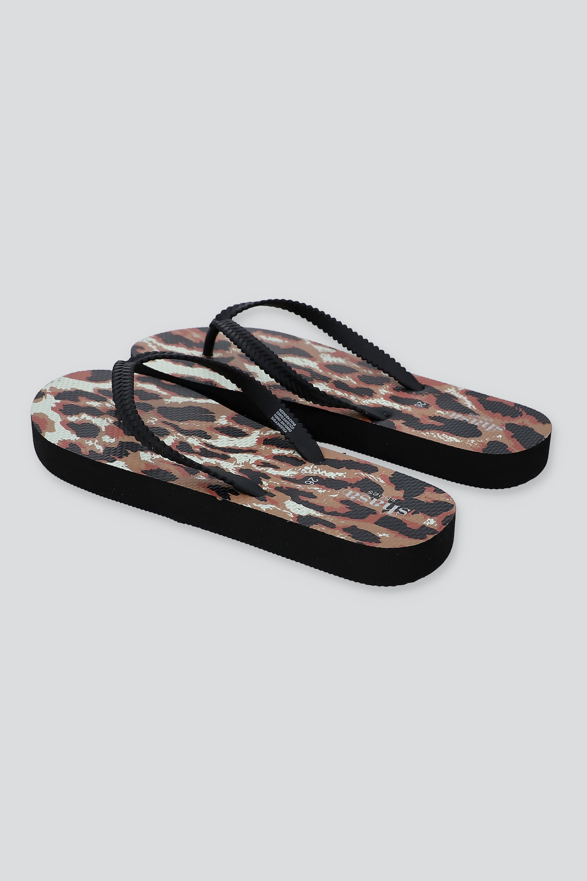 FLIP FLOP ANIMAL PRINT FOTO NEGRO COMBO