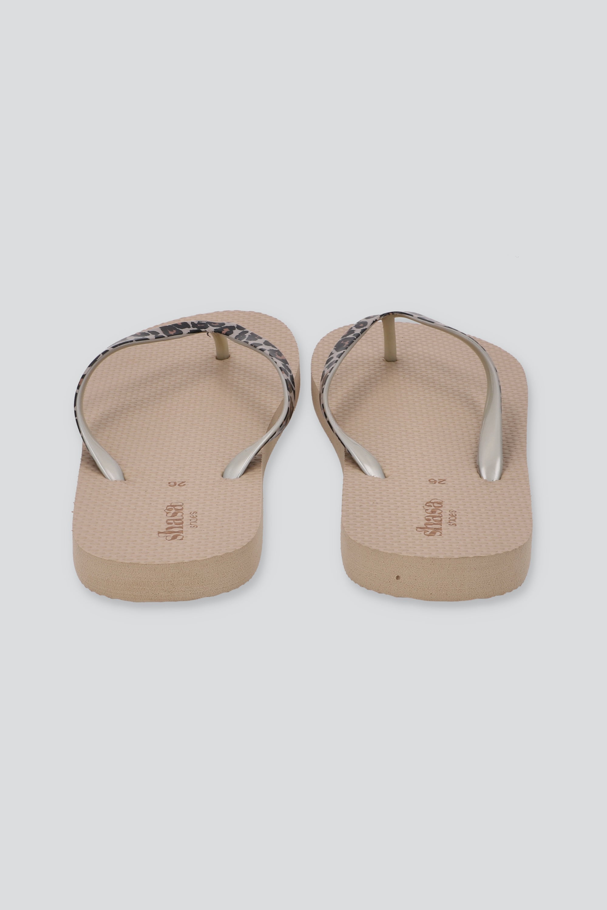 FLIP FLOP CHINELA ANIMAL PRINT BEIGE