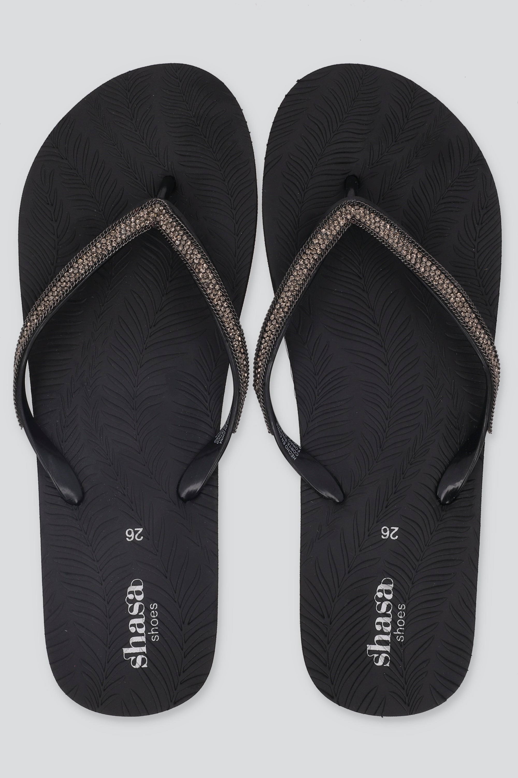FLIP FLOP BRILLO ROCA NEGRO