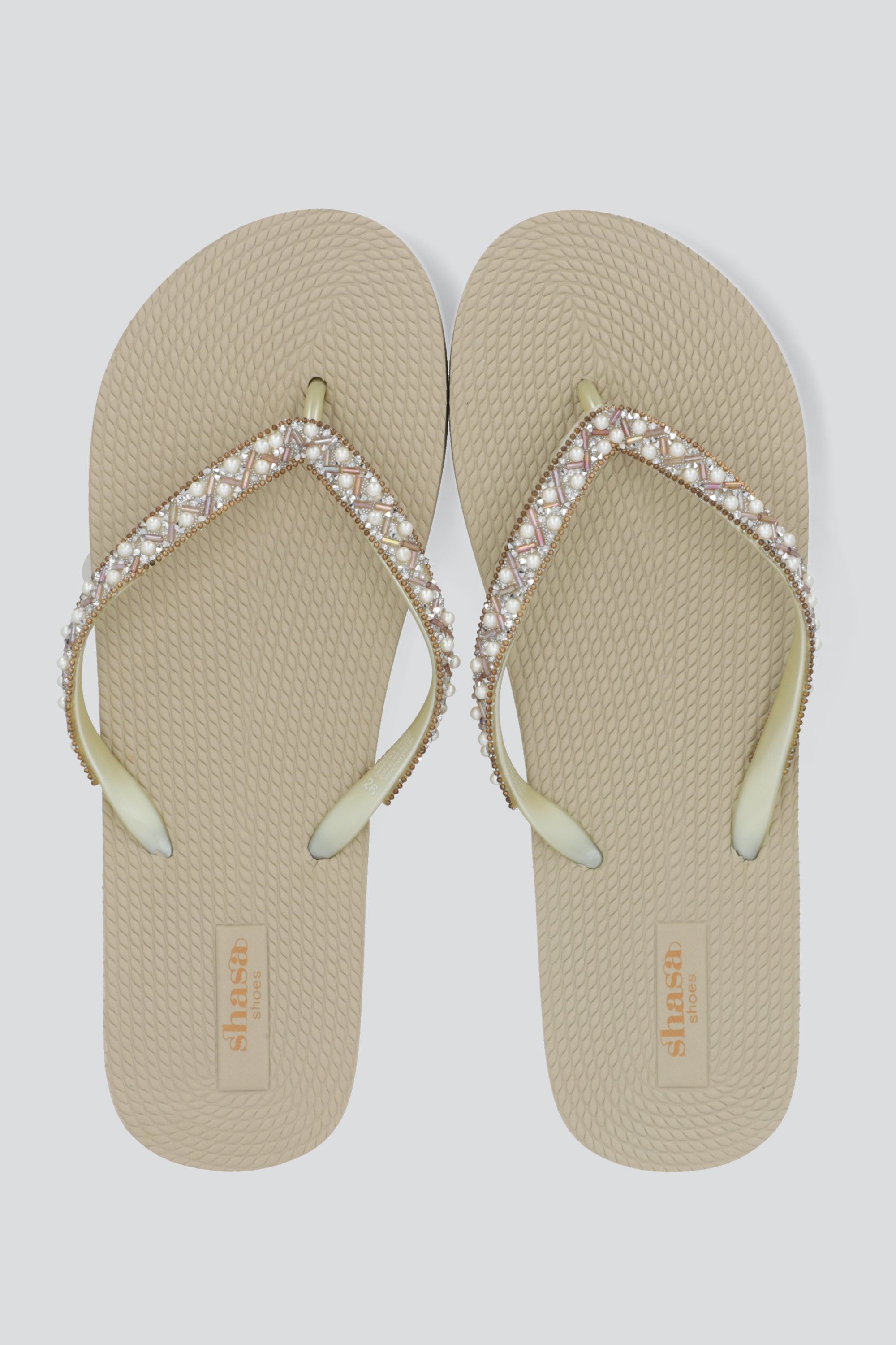 FLIP FLIOP BRILLO PERLAS NUDE