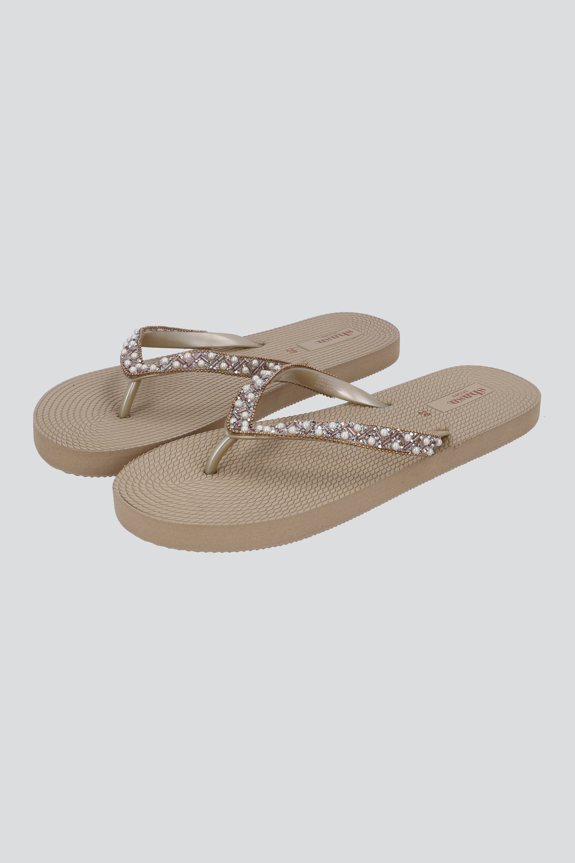FLIP FLIOP BRILLO PERLAS NUDE