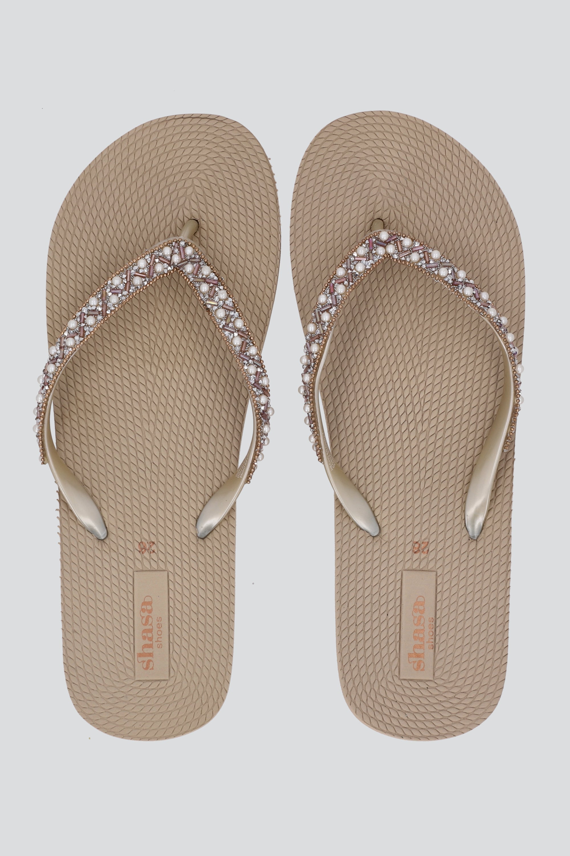 FLIP FLIOP BRILLO PERLAS NUDE