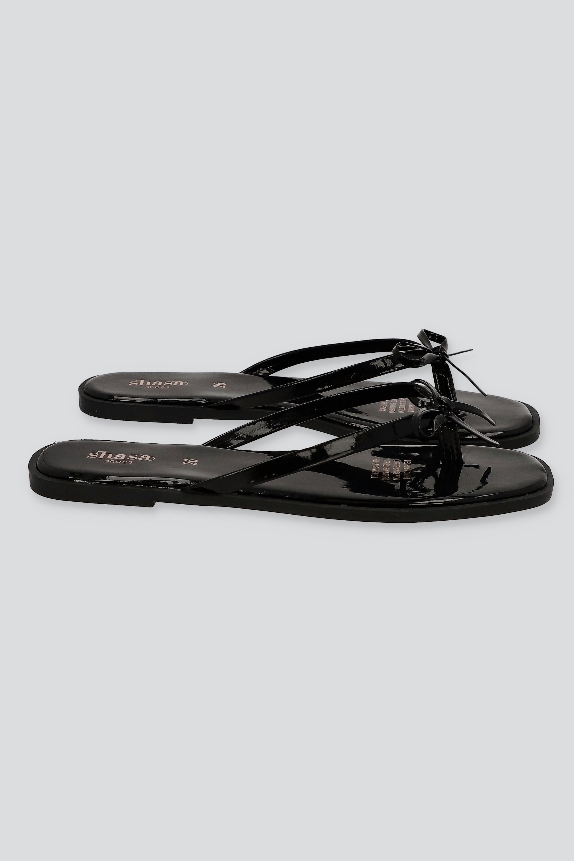 SANDALIA PATA DE GALLO PU NEGRO