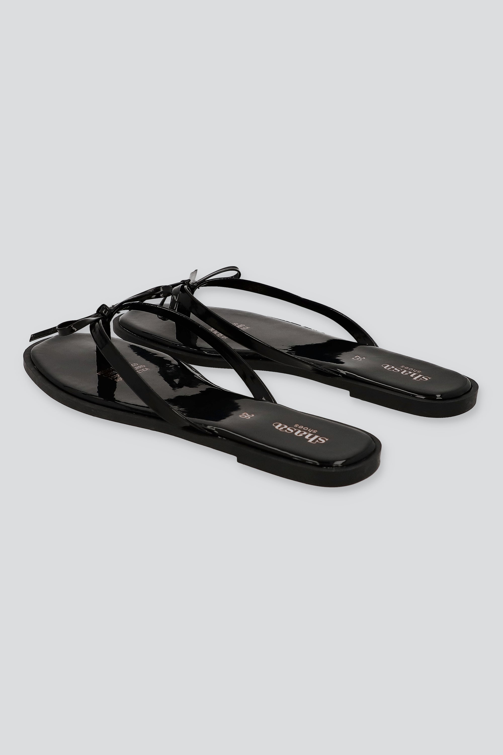 SANDALIA PATA DE GALLO PU NEGRO