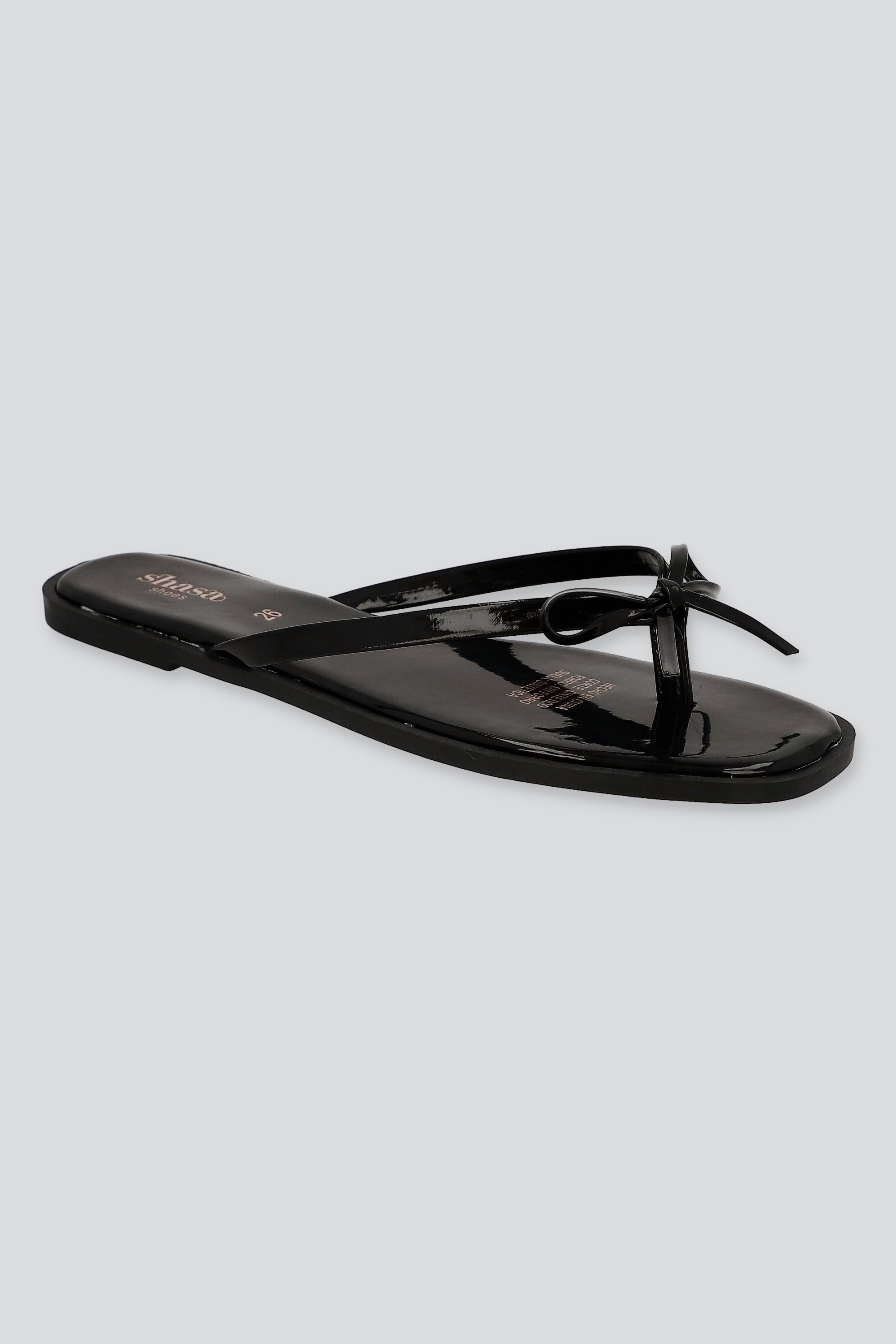 SANDALIA PATA DE GALLO PU NEGRO