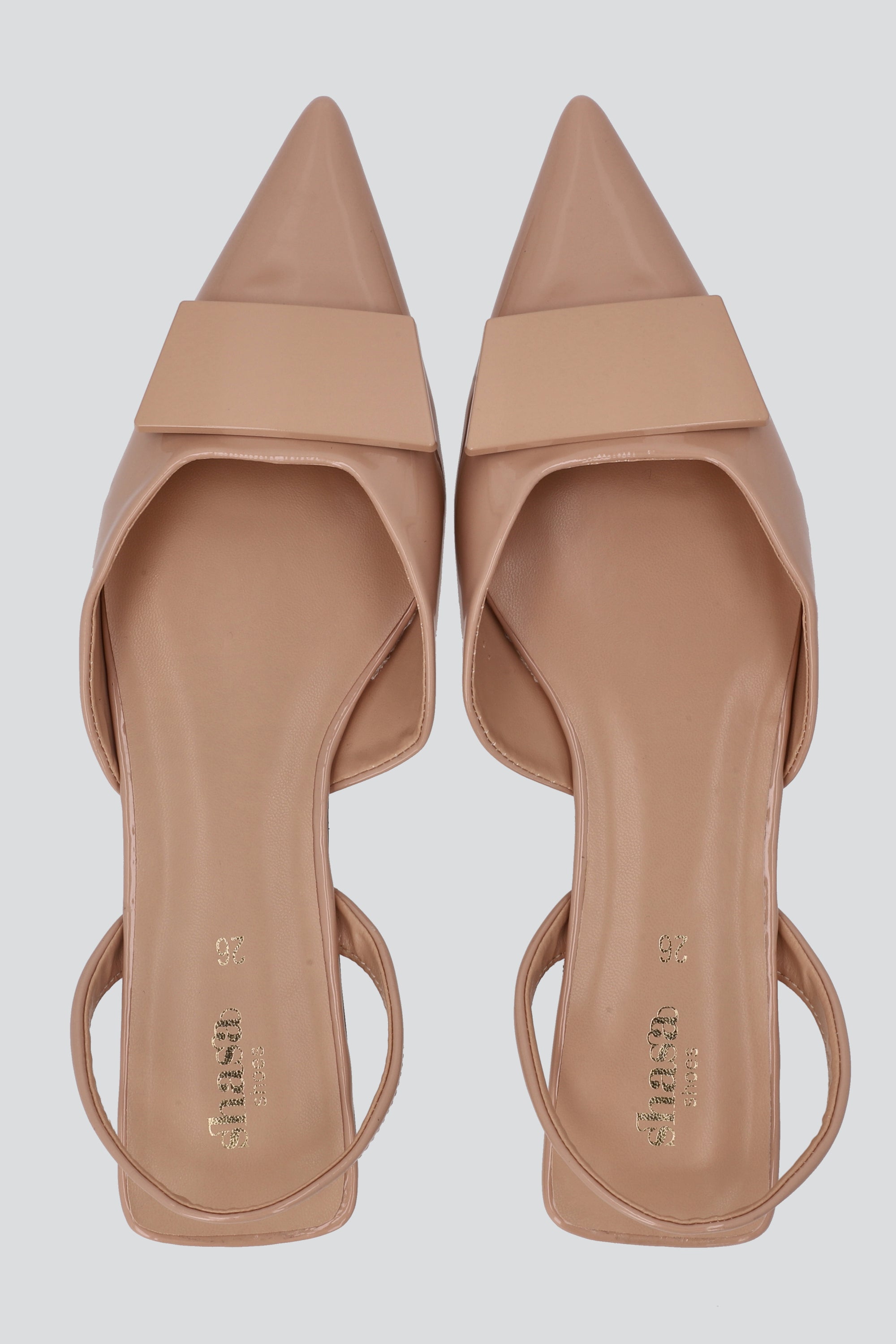 Flat puntal monocolor aplicación rectángulo NUDE