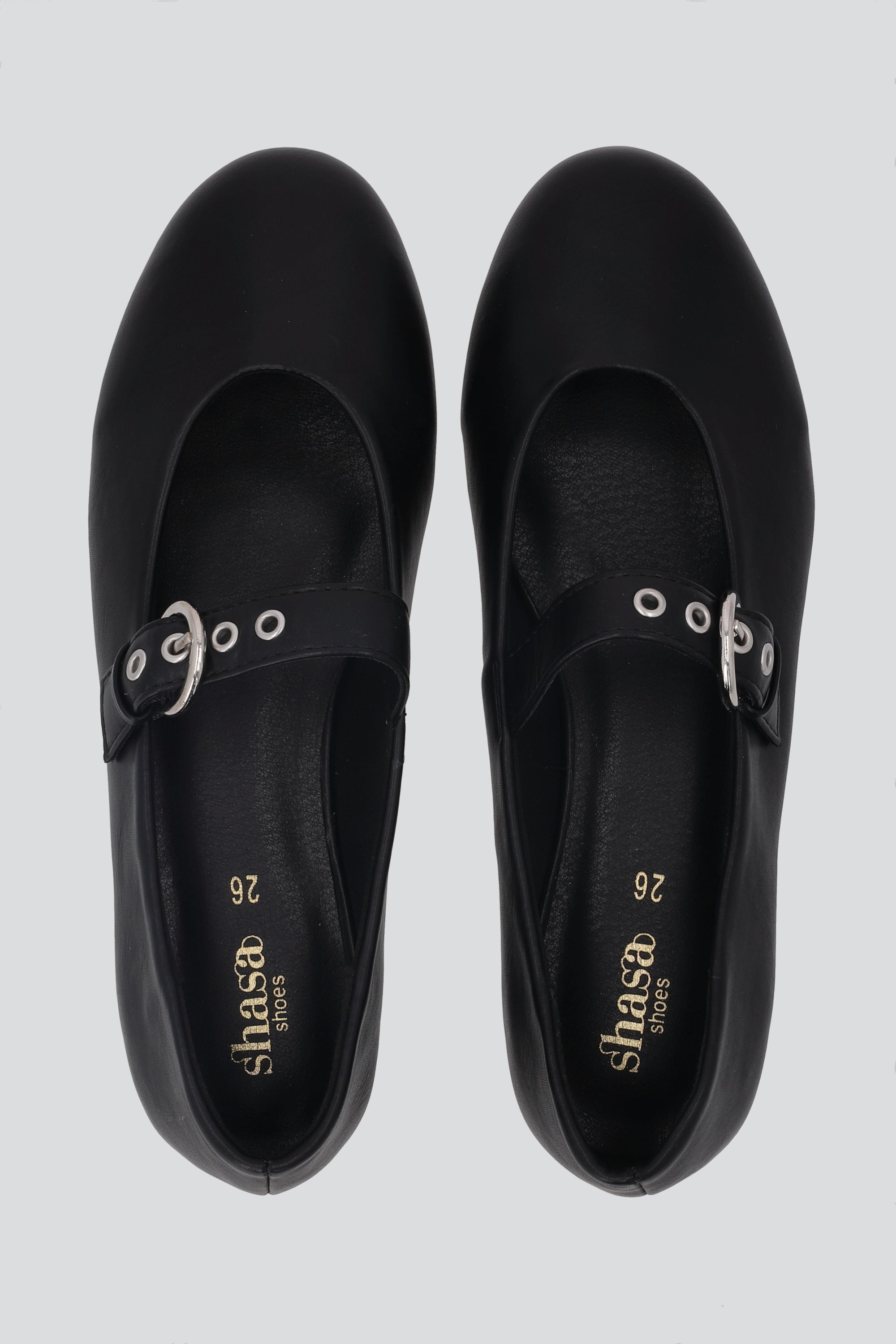 Flat mary jane sueve sencilla NEGRO