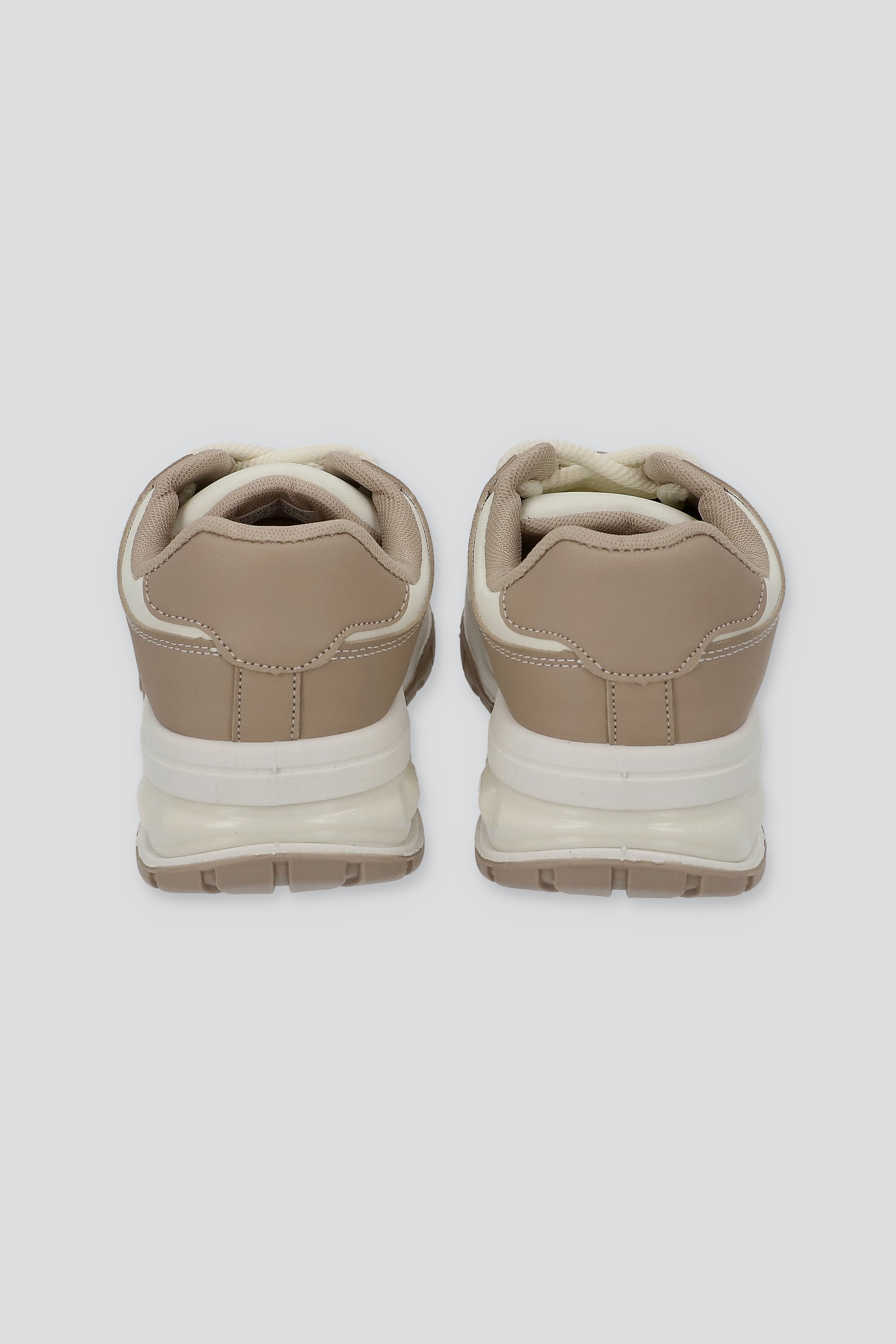 Tenis retro bicolor suela ancha TAUPE