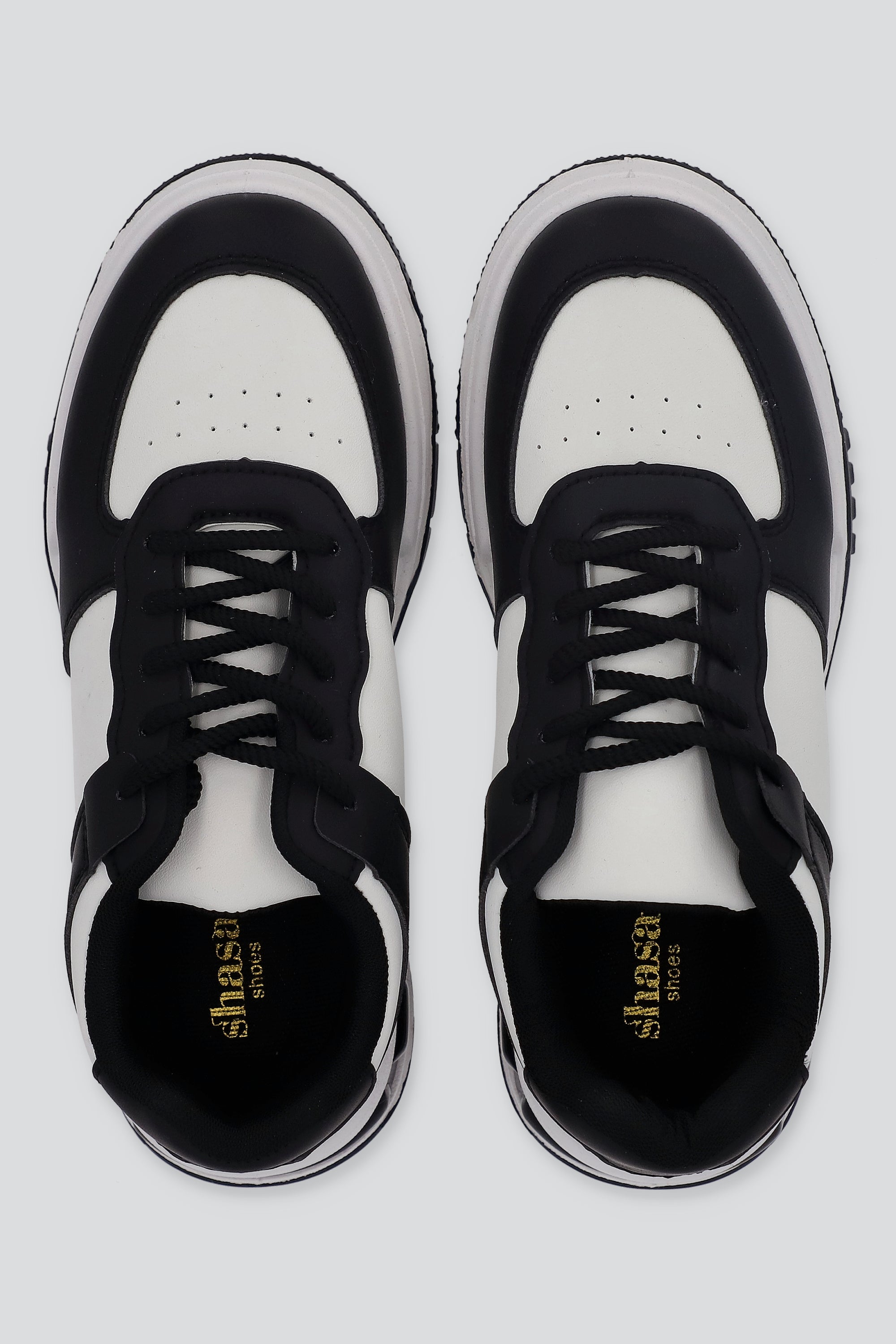 Tenis retro bicolor suela ancha NEGRO
