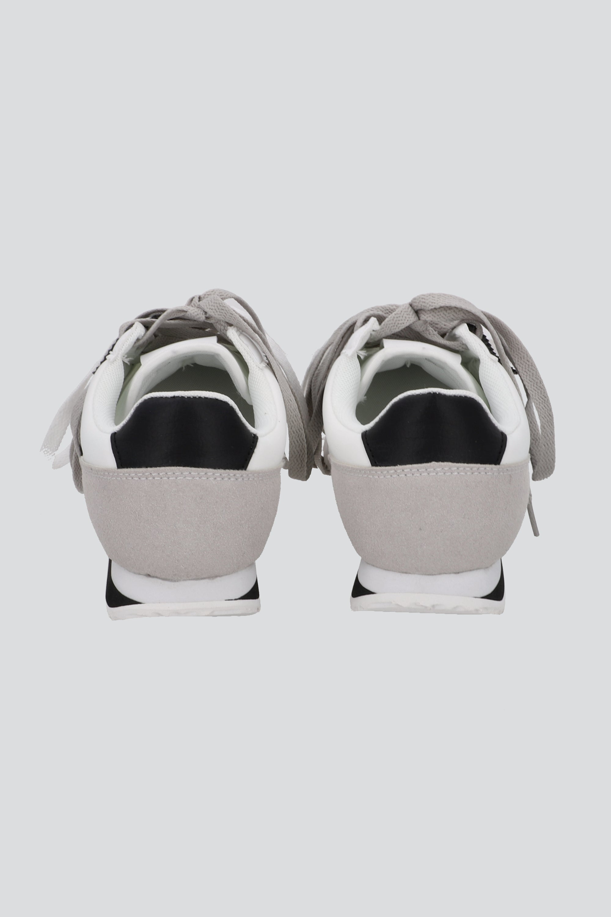 Tenis vintage raya diagonal contrastes BLANCO