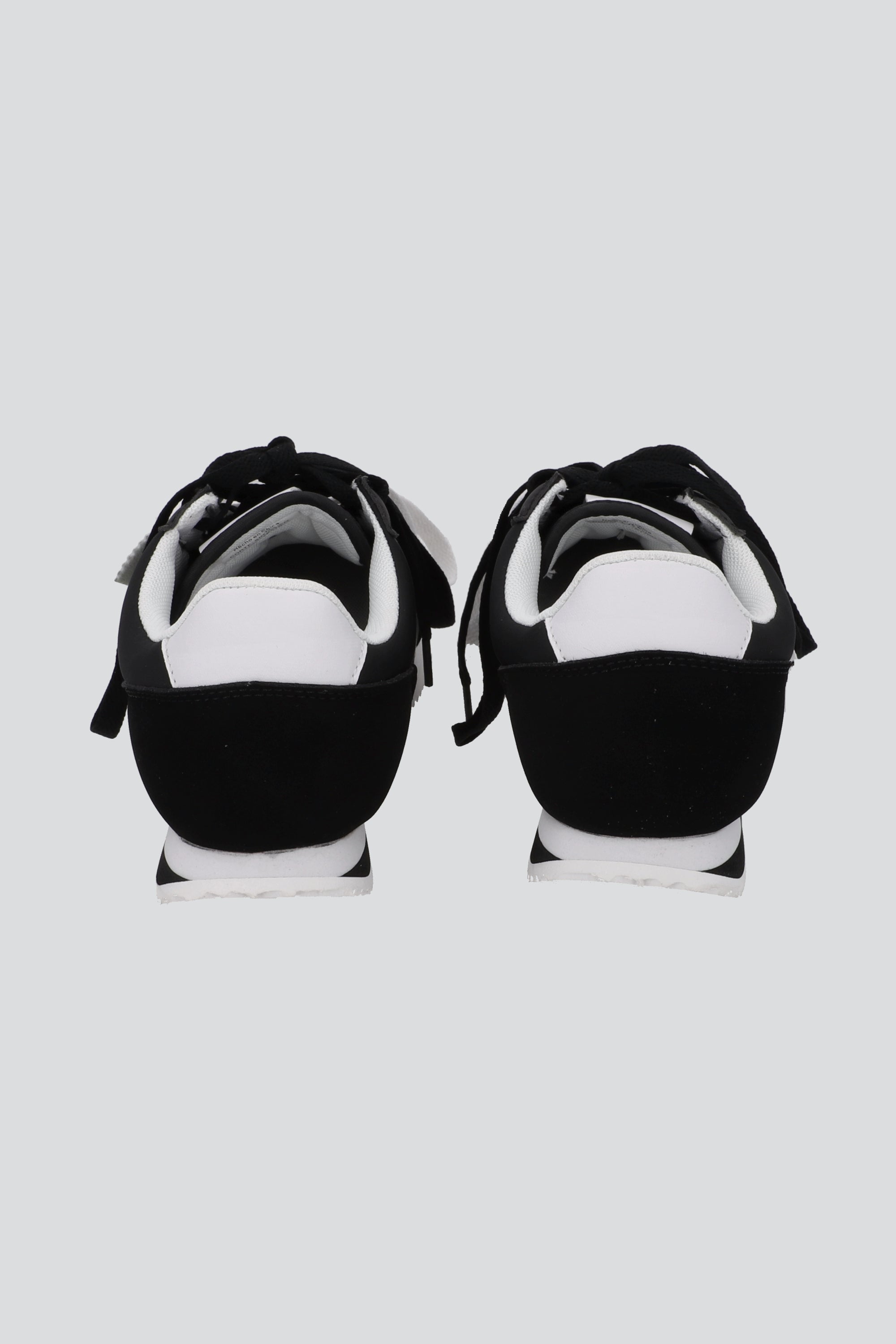 Tenis vintage raya diagonal contrastes NEGRO