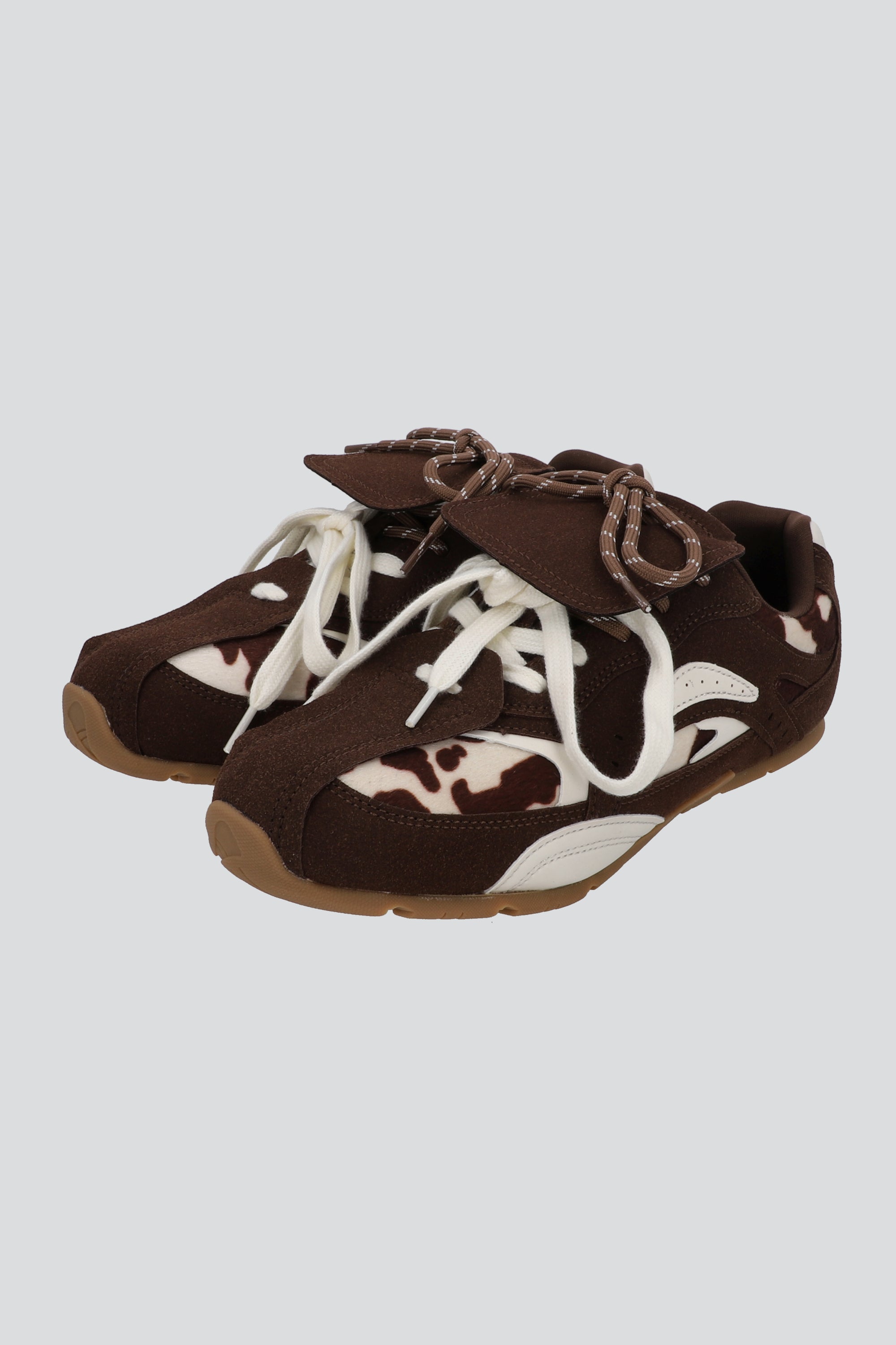 Tenis secciones lengueta anial print CAFE