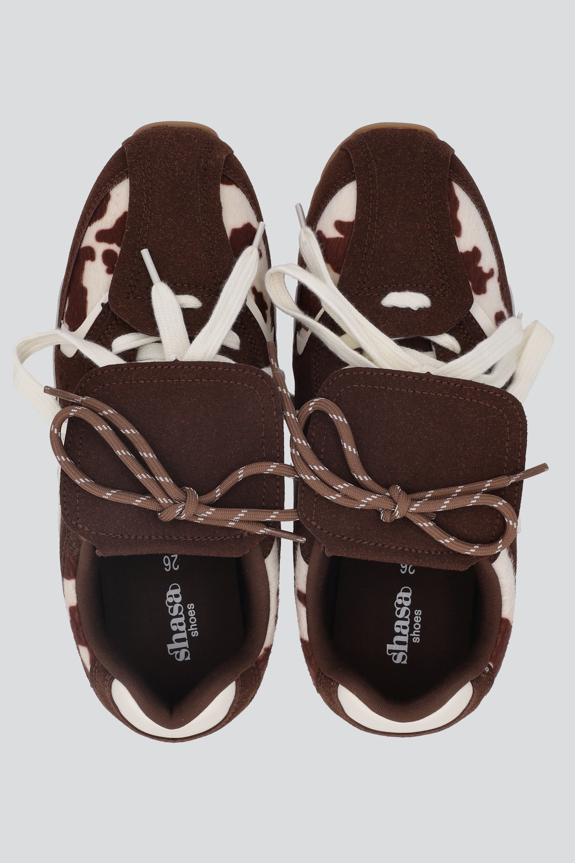 Tenis secciones lengueta anial print CAFE
