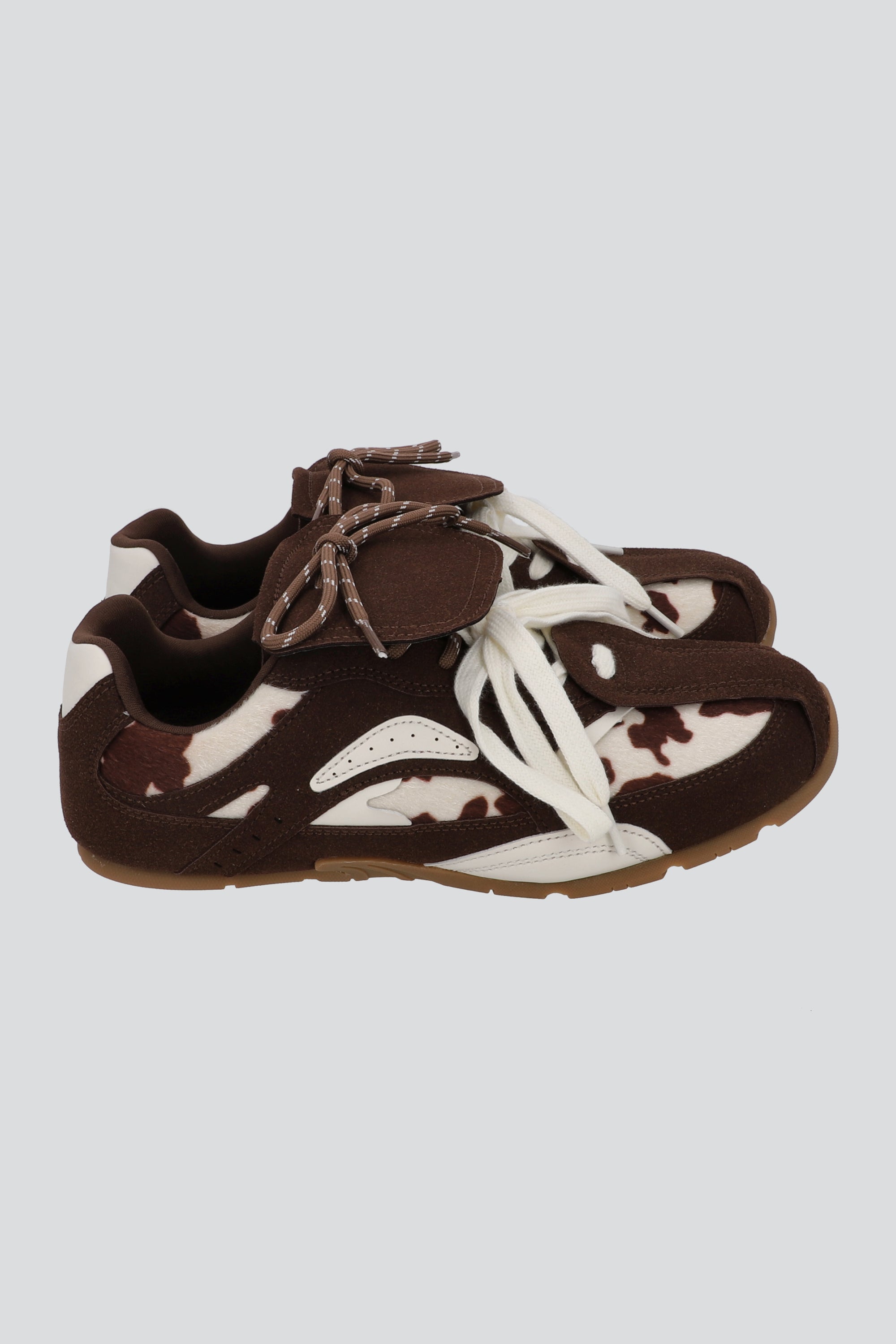 Tenis secciones lengueta anial print CAFE
