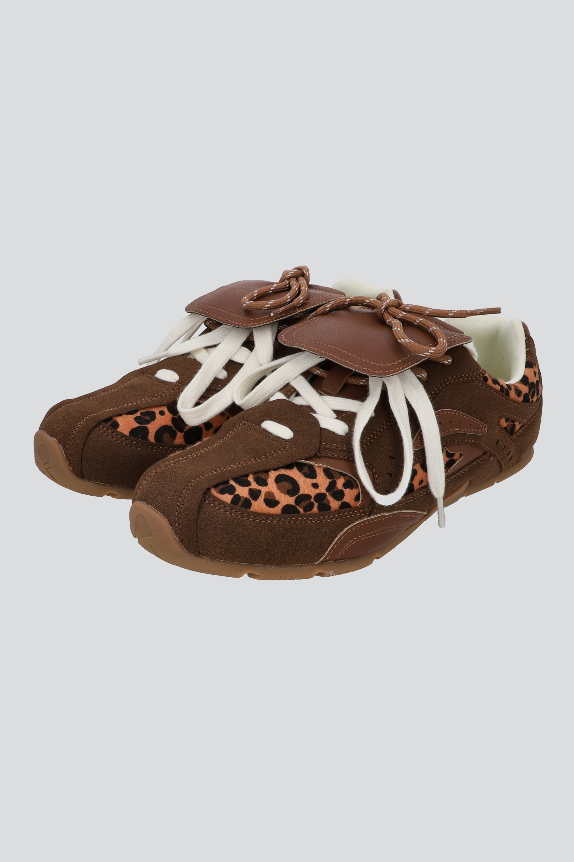 Tenis secciones lengueta anial print TAN