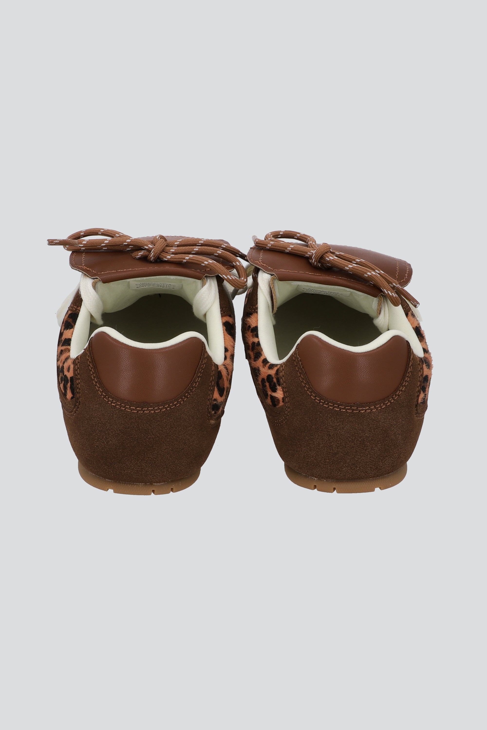 Tenis secciones lengueta anial print TAN