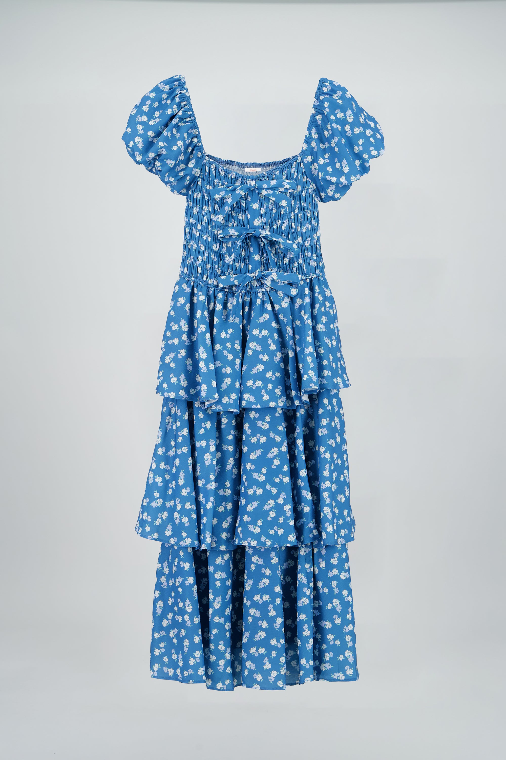 Vestido maxi capas flores MARINO