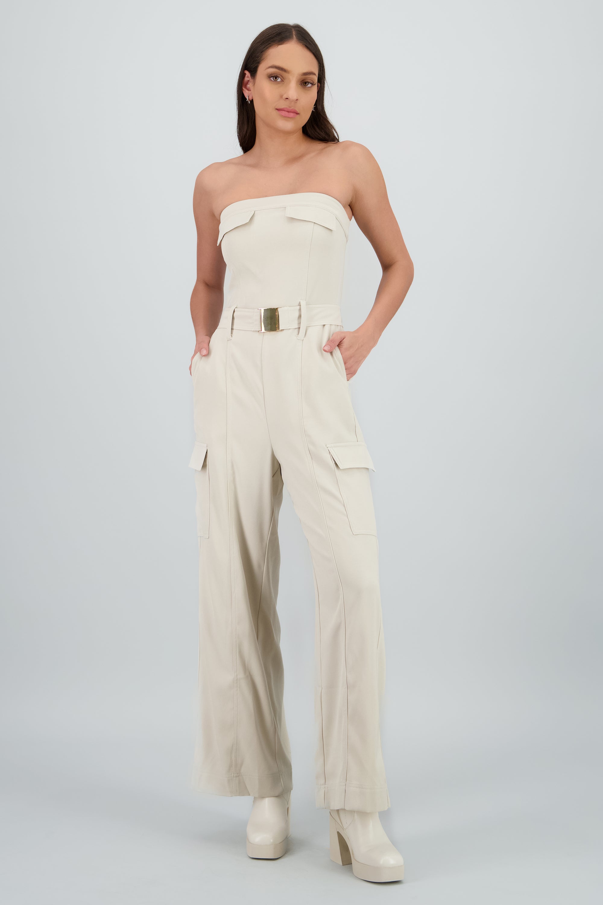 Jumspuit liso cargo CREMA