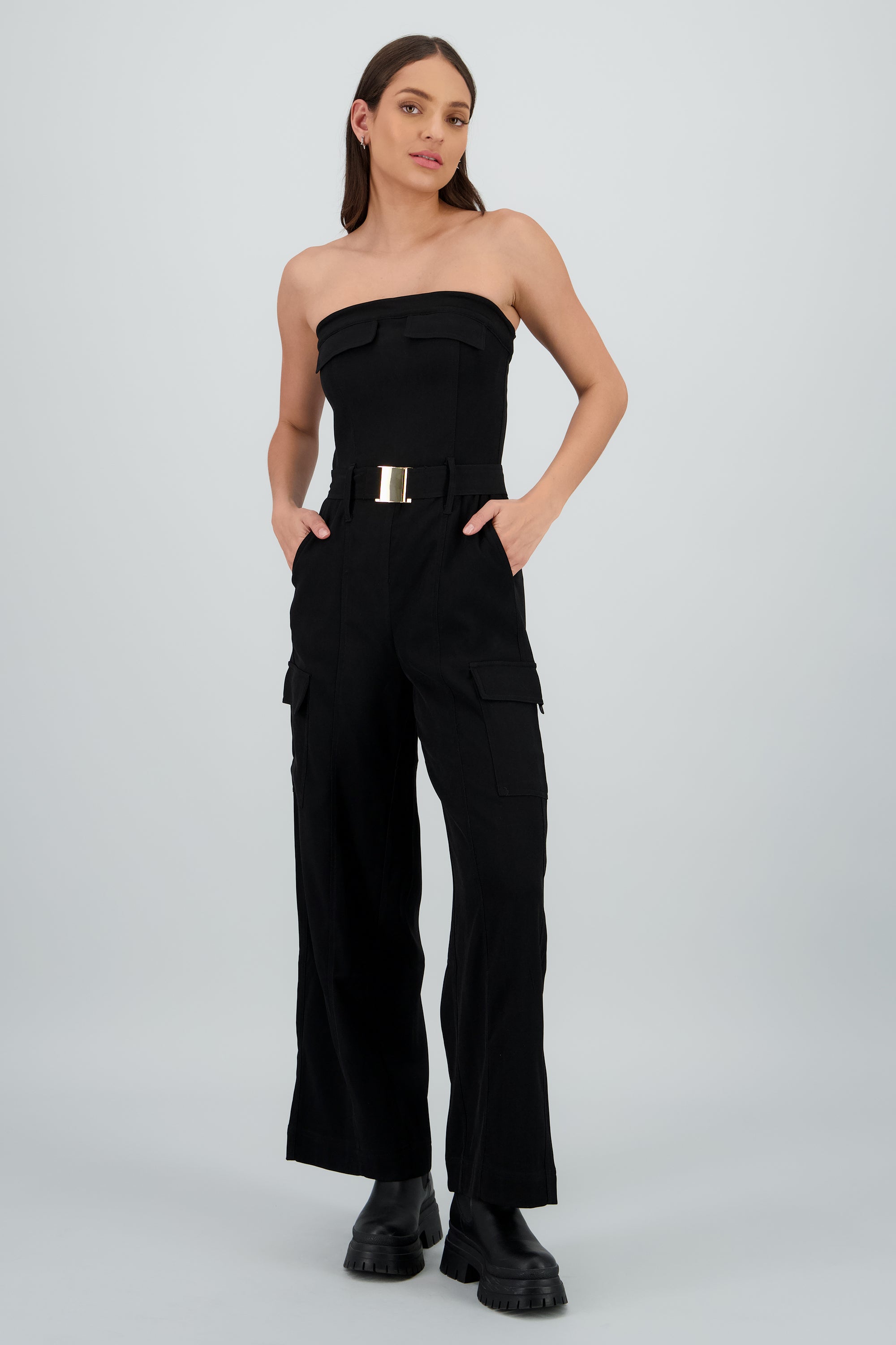Jumspuit liso cargo NEGRO