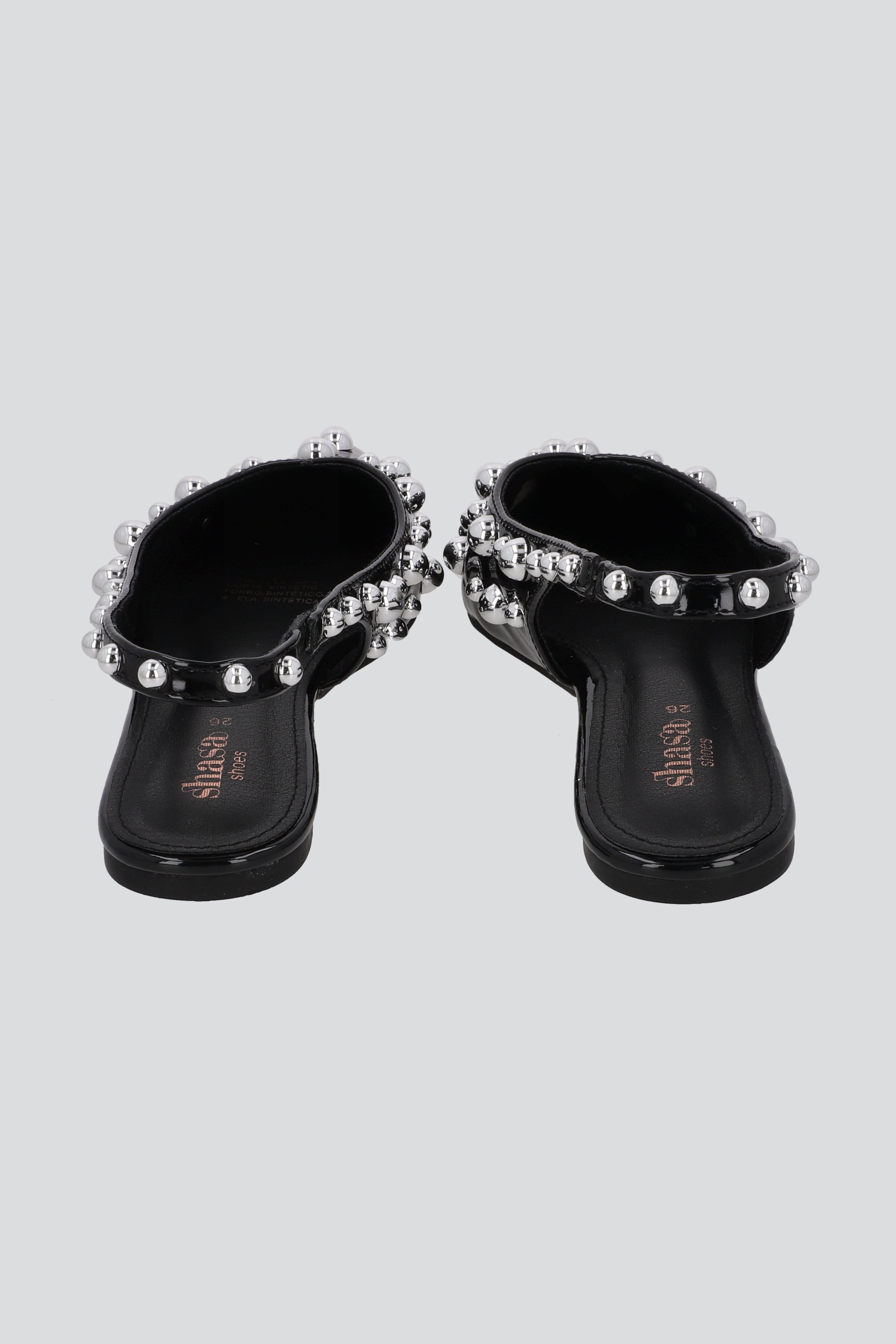 Flats studs pointy NEGRO
