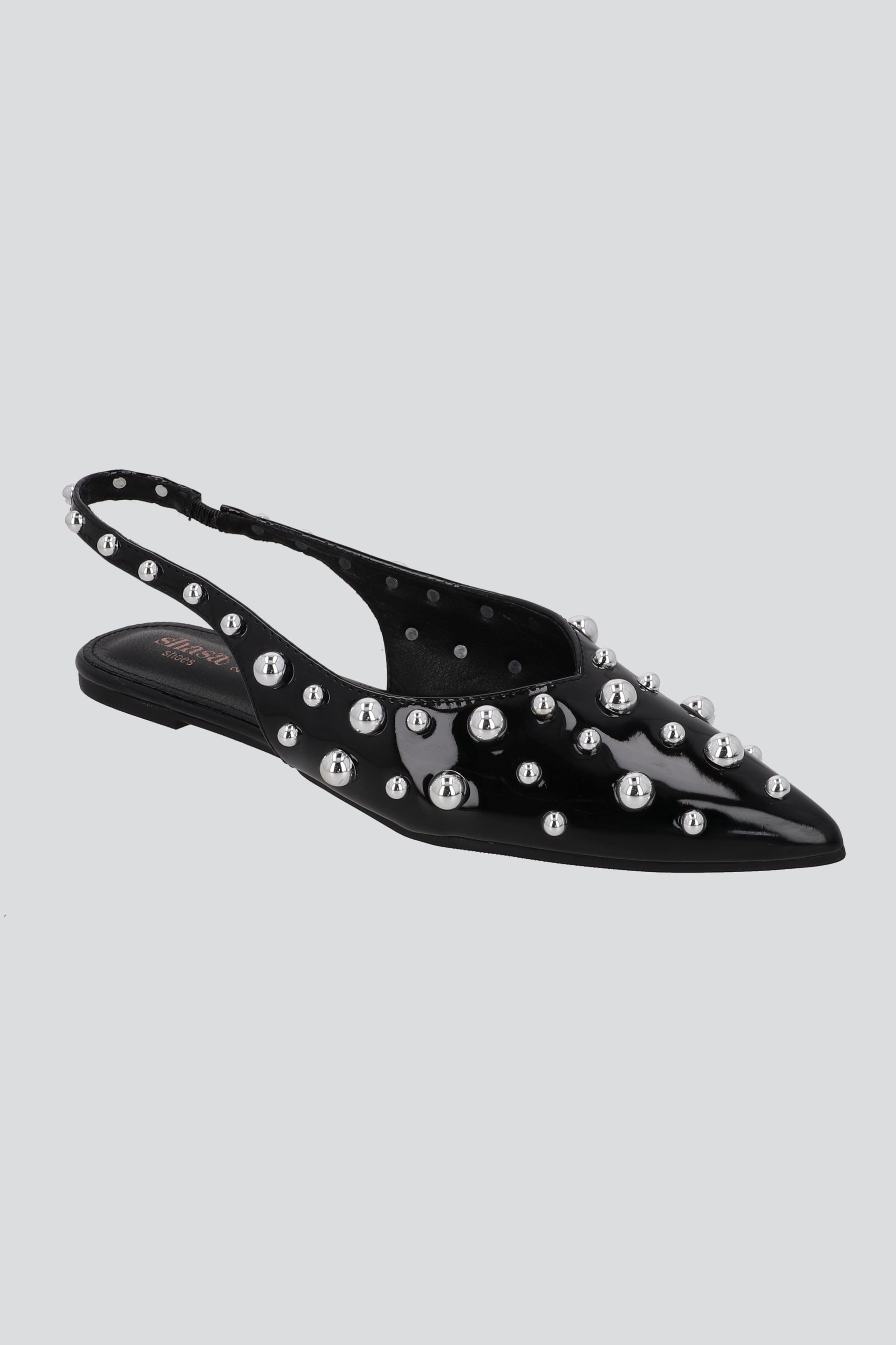 Flats studs pointy NEGRO