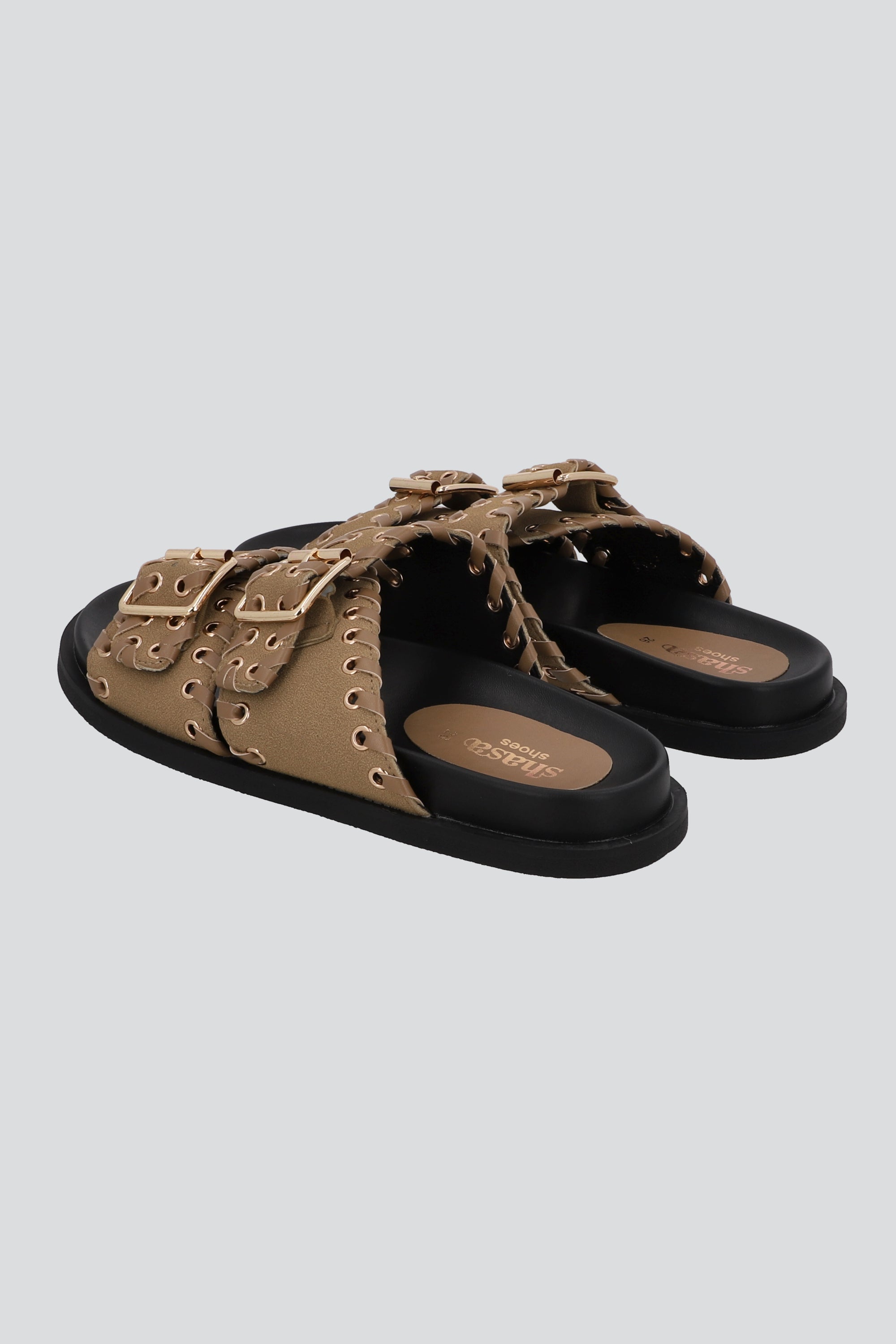 SLIDE DOS HEBILLAS ESTOPEROL TAUPE