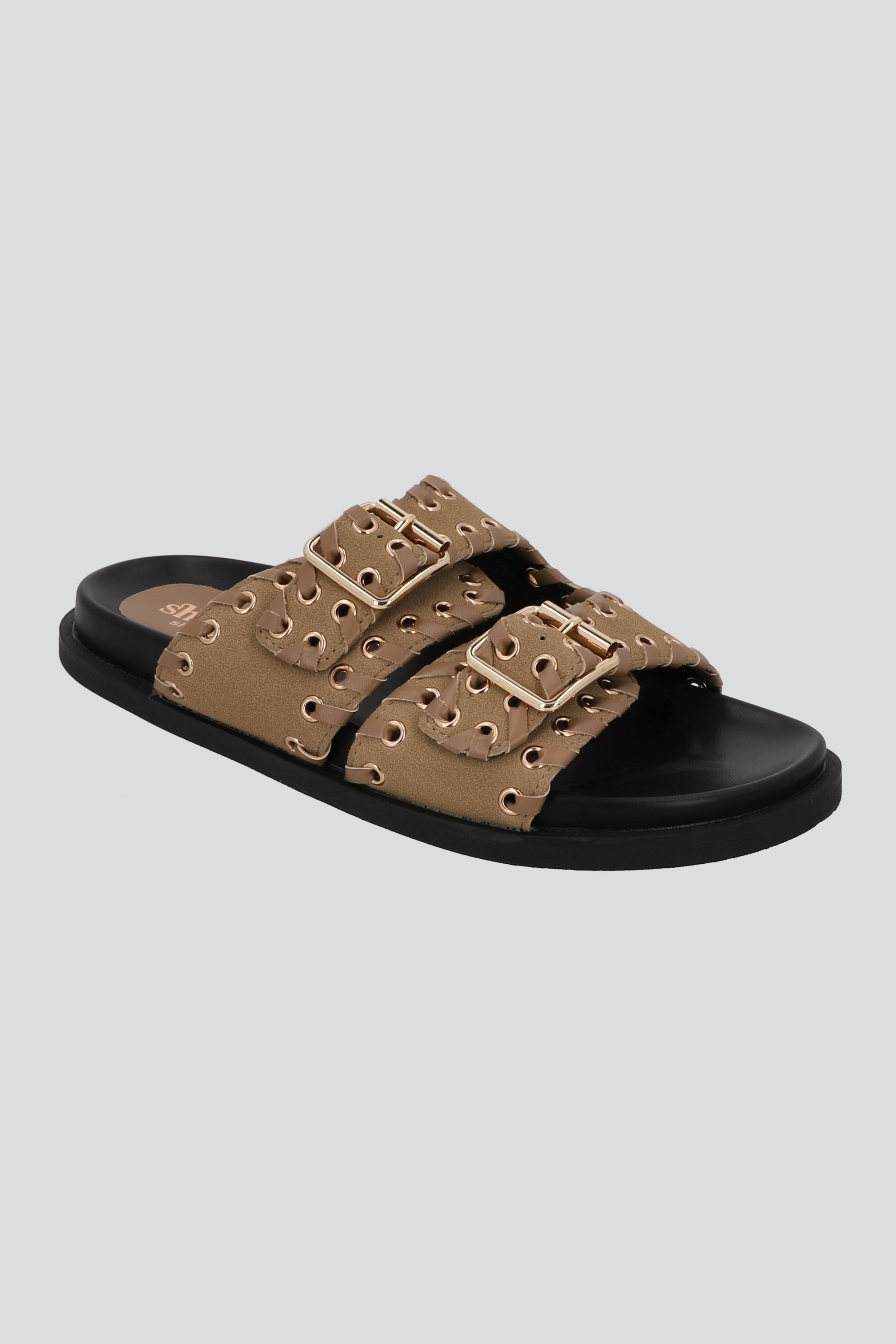 SLIDE DOS HEBILLAS ESTOPEROL TAUPE
