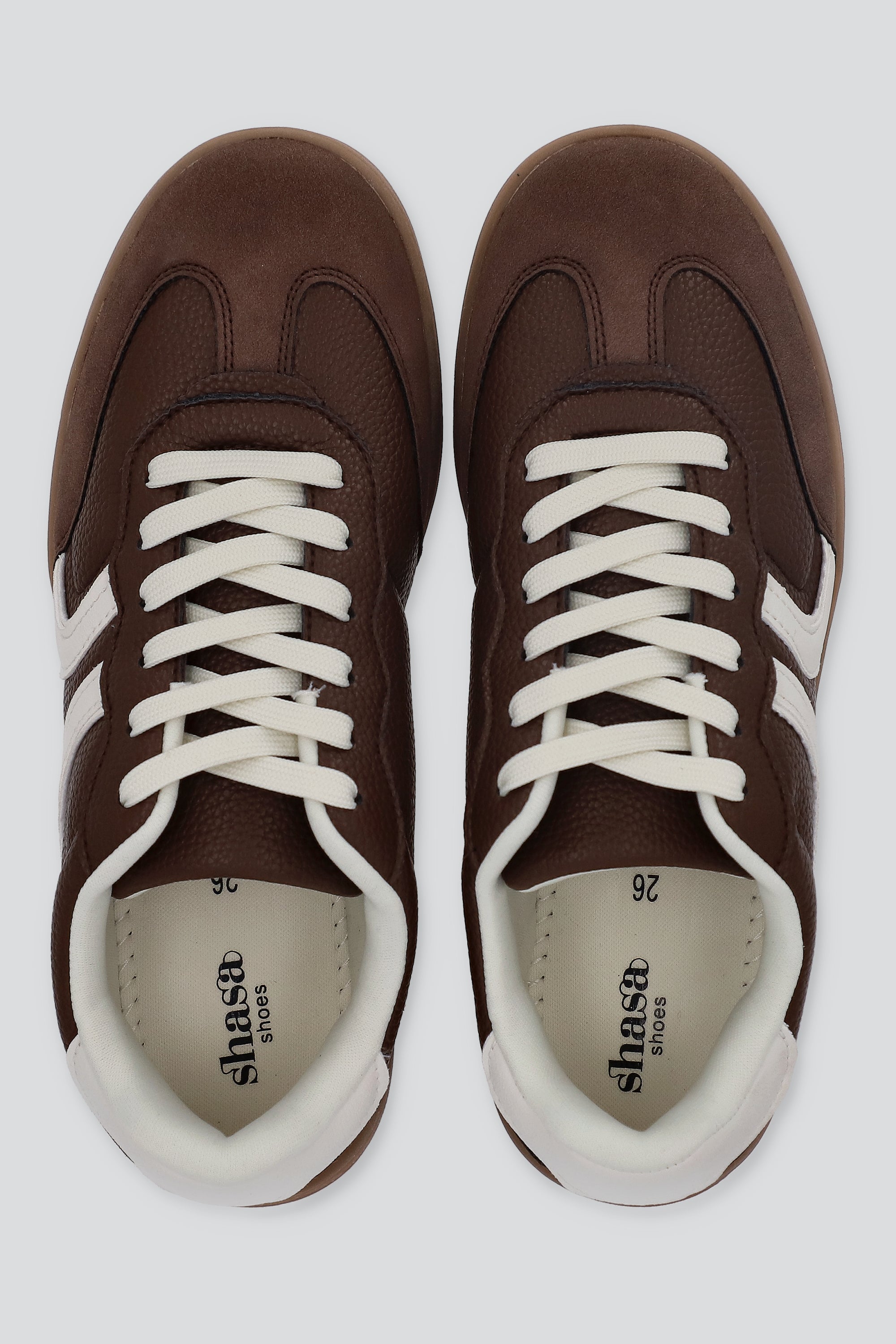 Tenis casual contraste materiales lineas CAFE