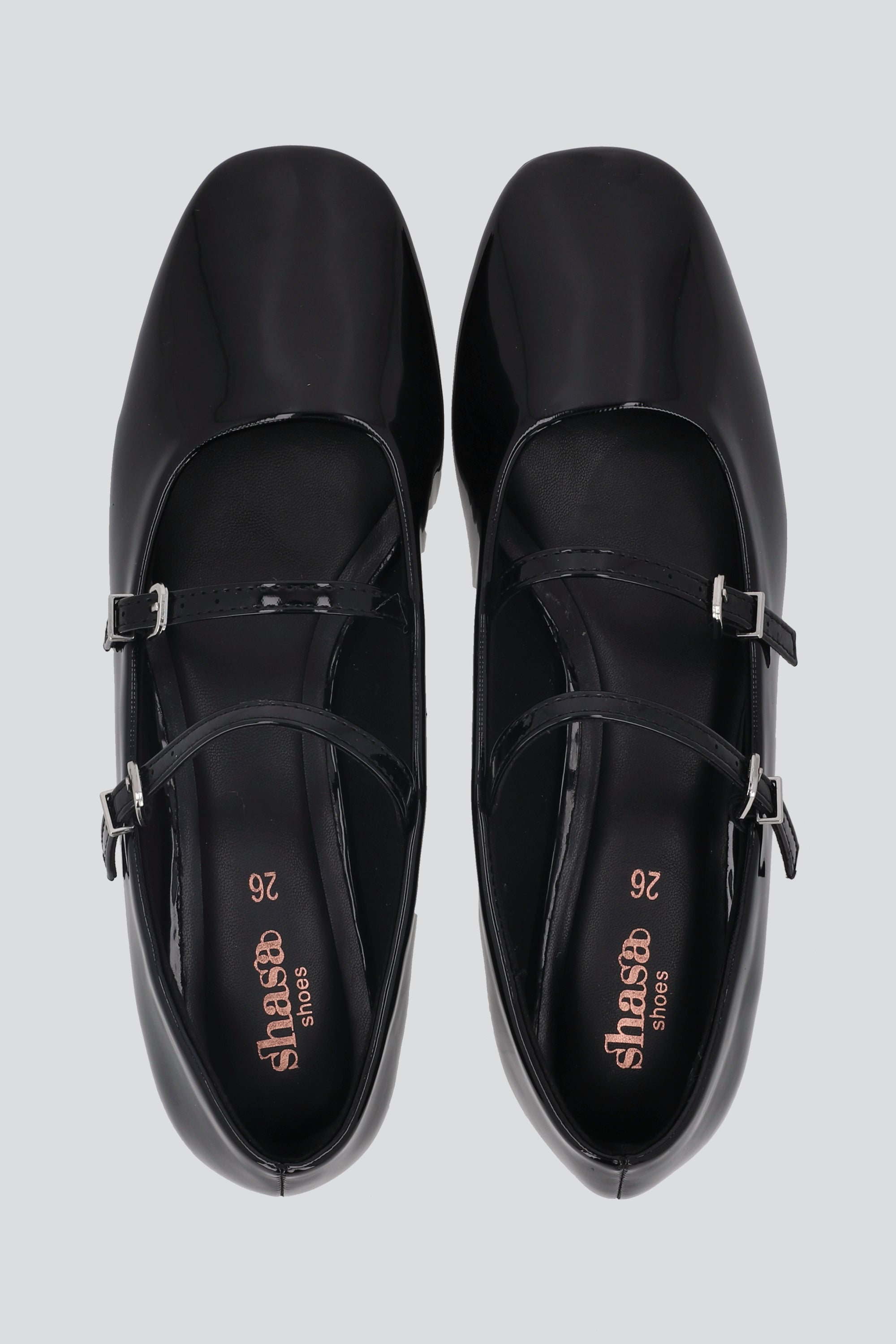 FLAT TIRAS MARY JANE NEGRO