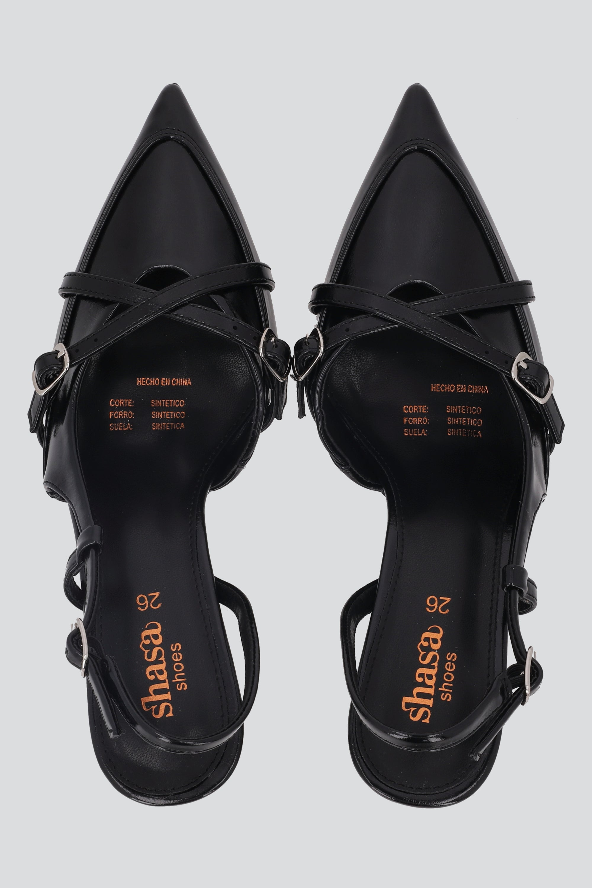 TACON POINTY TIRAS NEGRO