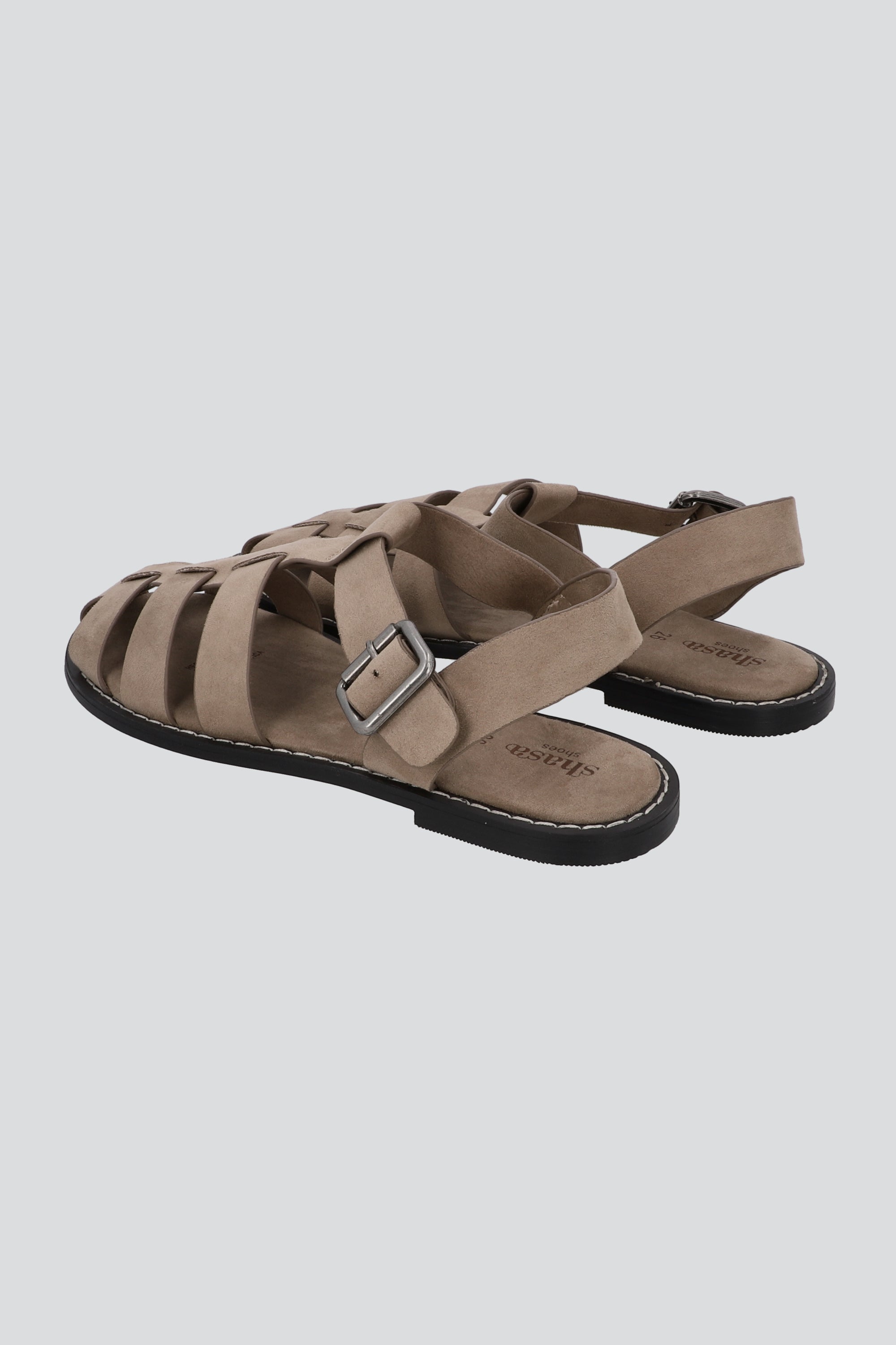 SANDALIA CANGREJERA SUADE TAUPE