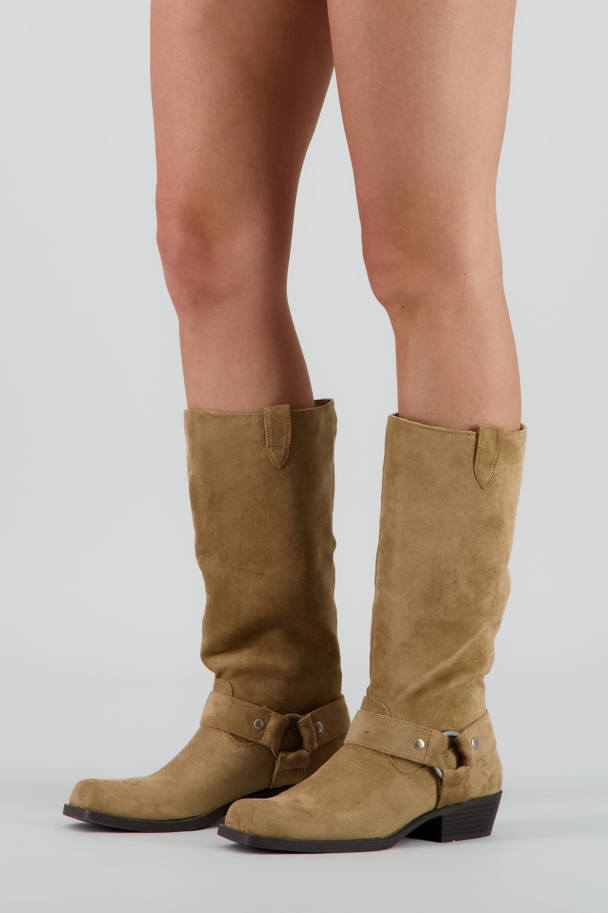 BOTA ALTA HEBILLAS CAMELLO