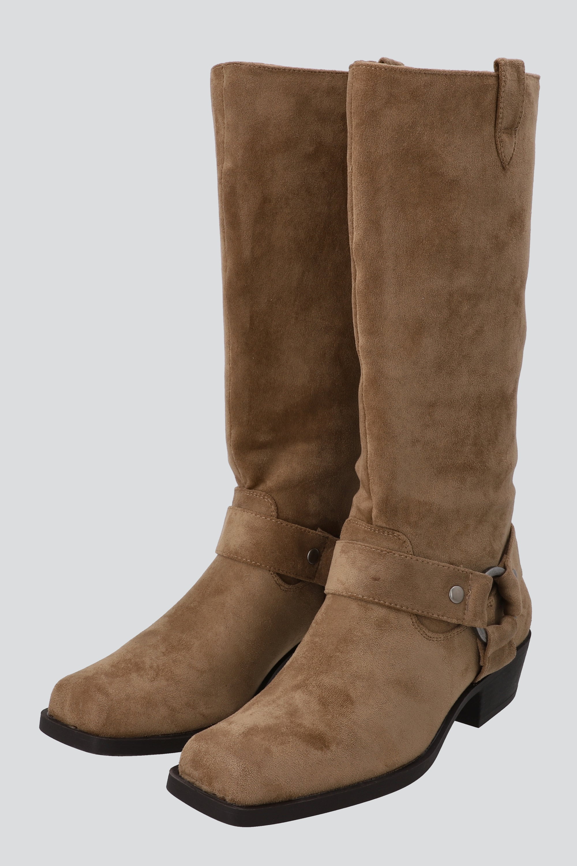 BOTA ALTA HEBILLAS CAMELLO