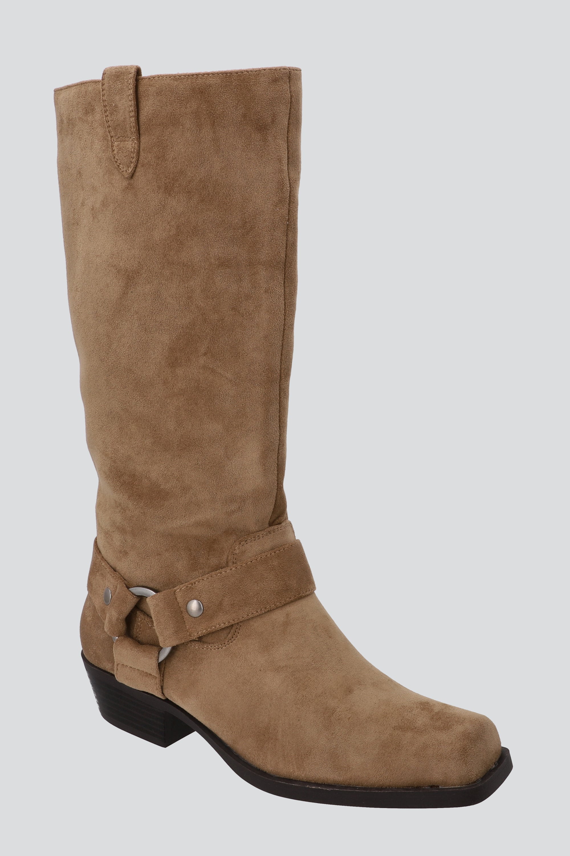 BOTA ALTA HEBILLAS CAMELLO