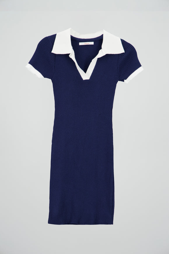 Vestido mini con cuello polo