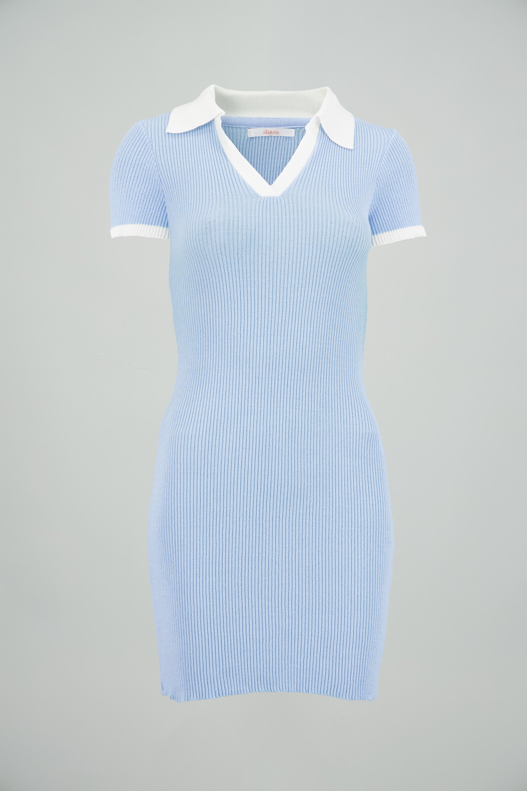 Vestido mini con cuello polo
