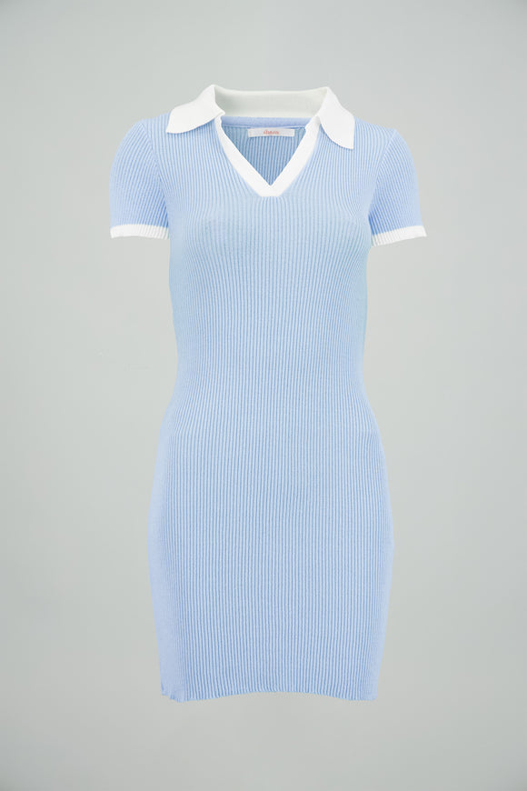 Vestido mini con cuello polo