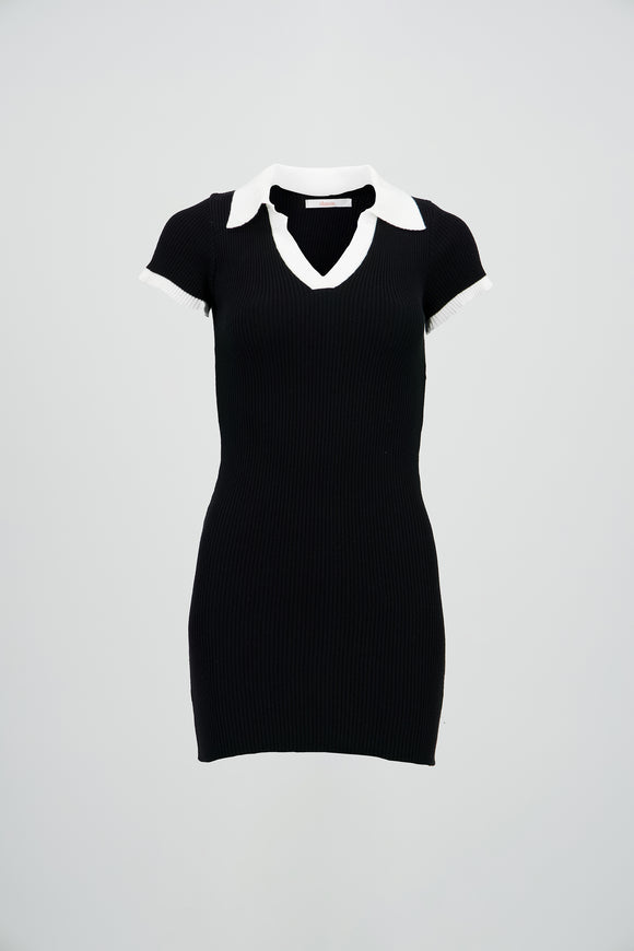 Vestido mini con cuello polo