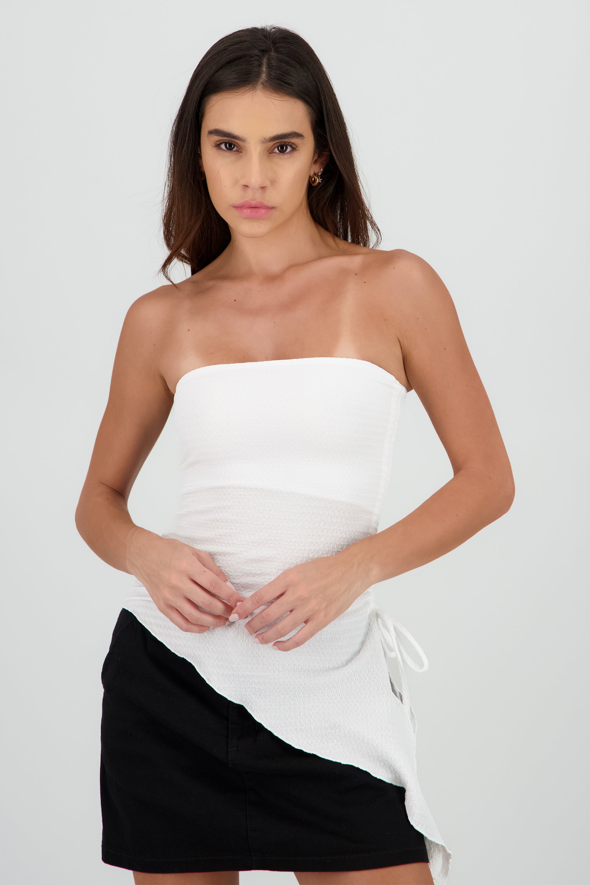 Top asimetrico con textura