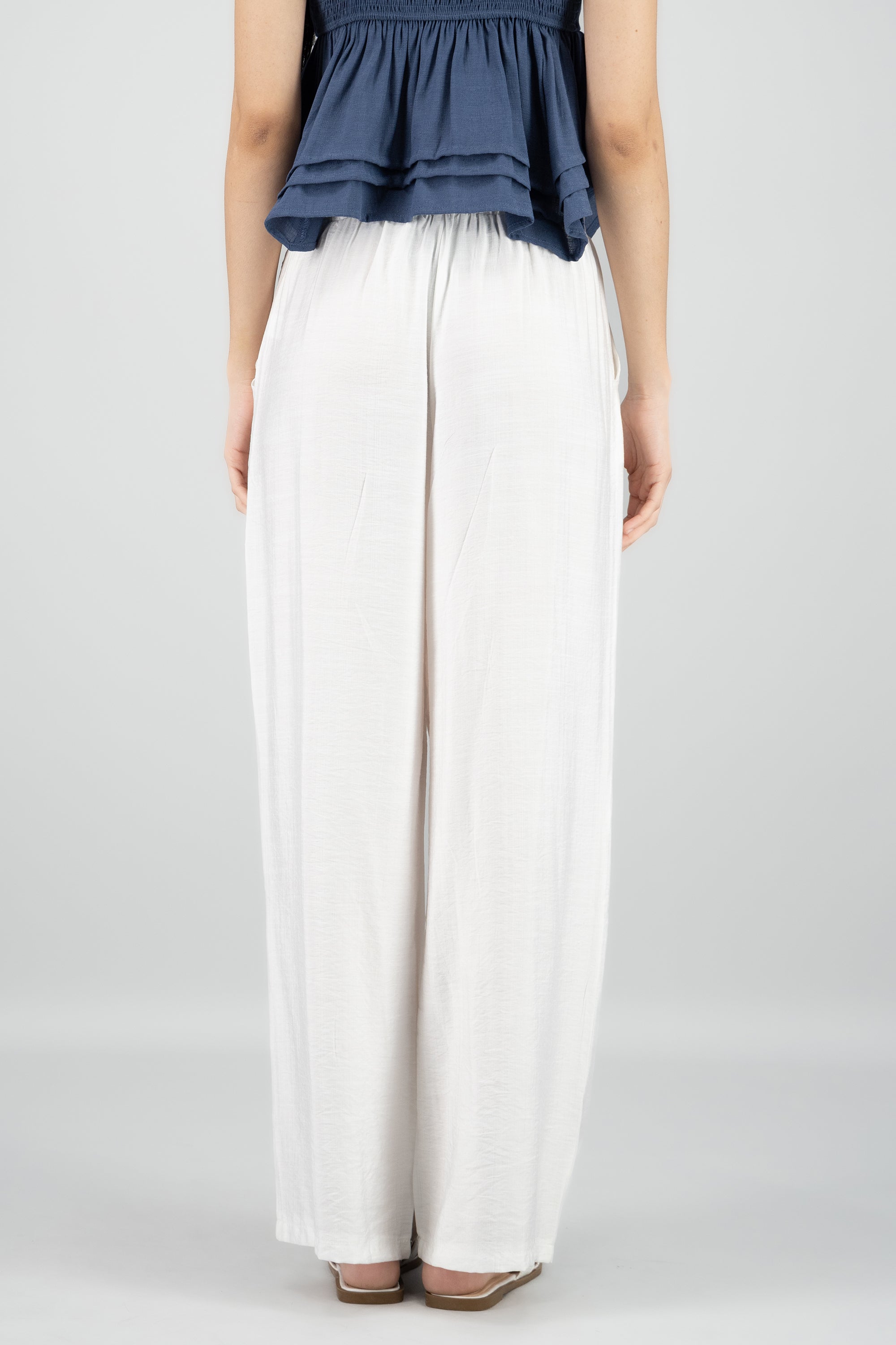 Pantalon fluido amplio BLANCO