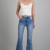 Jeans flare cintura media