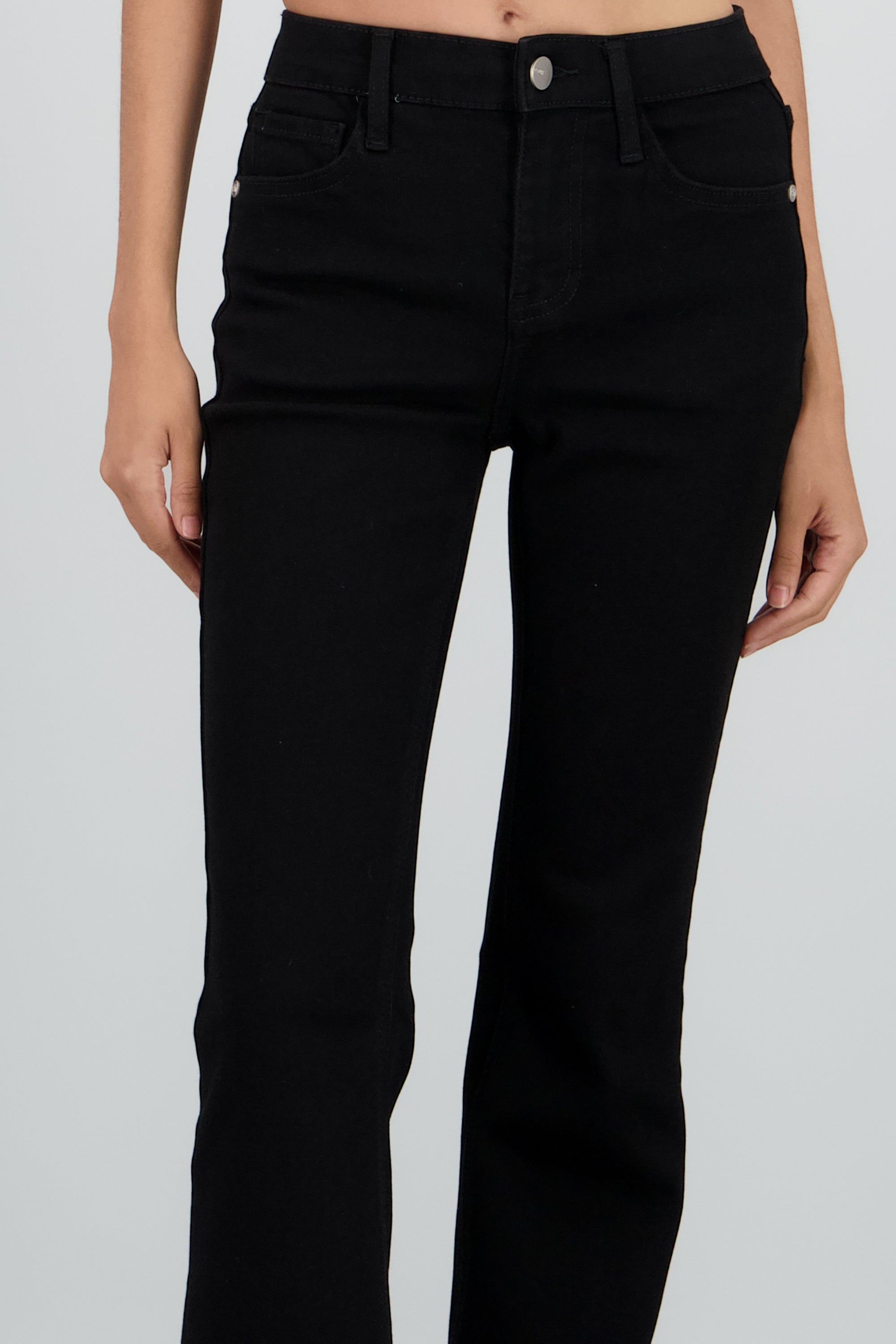 Jeans flare cintura media NEGRO
