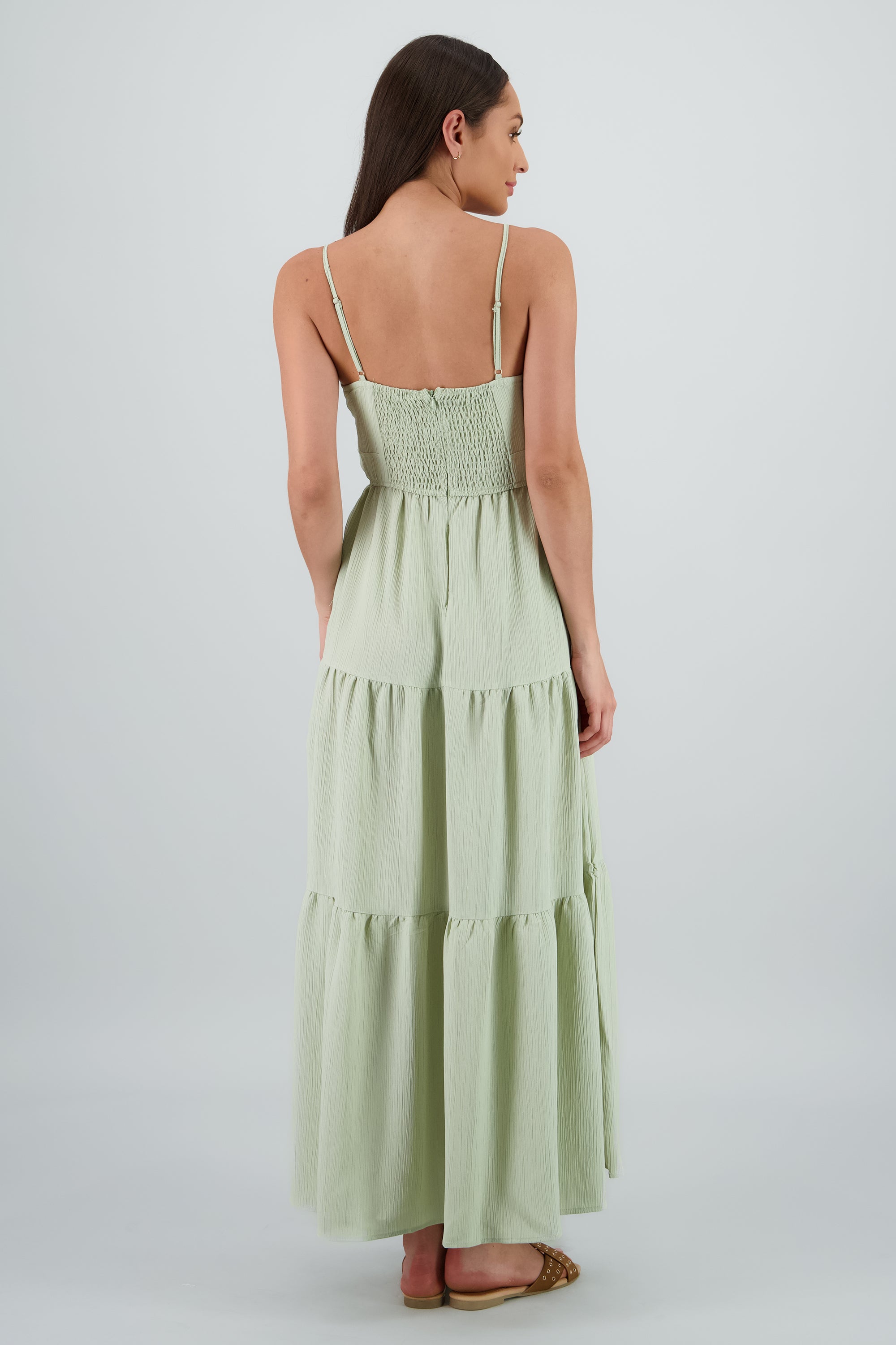 Vestido de nudo maxi liso SAGE
